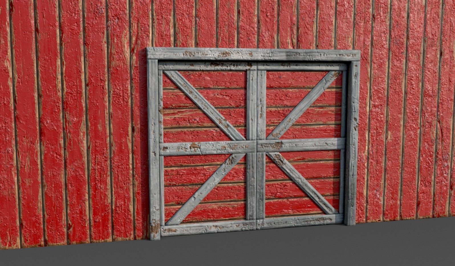 Lowpoly Barn Farm Low-poly 3D model_3
