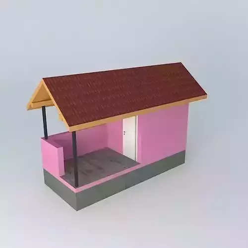 Greenroom house with roof