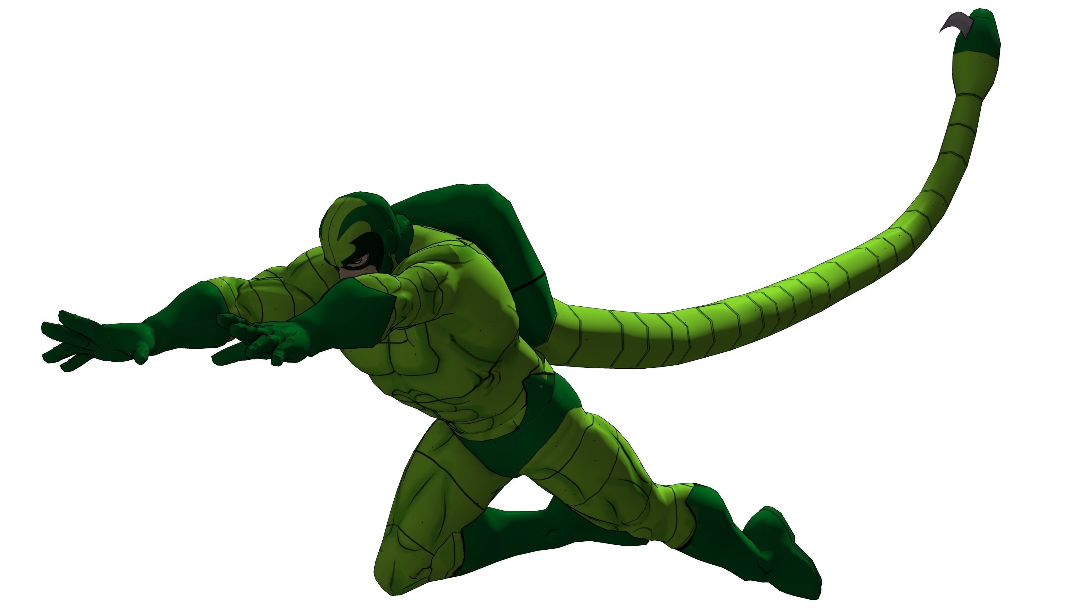 Scorpion 90s animated series Poser rigged 3D model_7