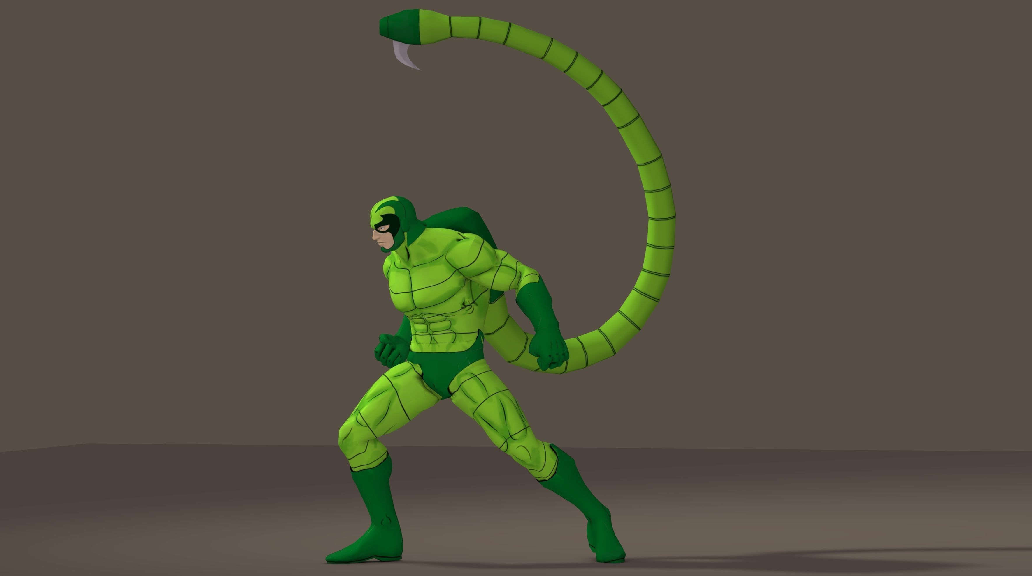 Scorpion 90s animated series Poser rigged 3D model_9
