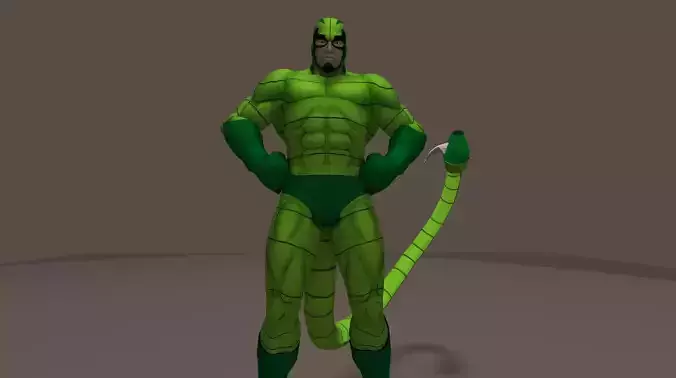 Scorpion 90s animated series Poser rigged 3D model