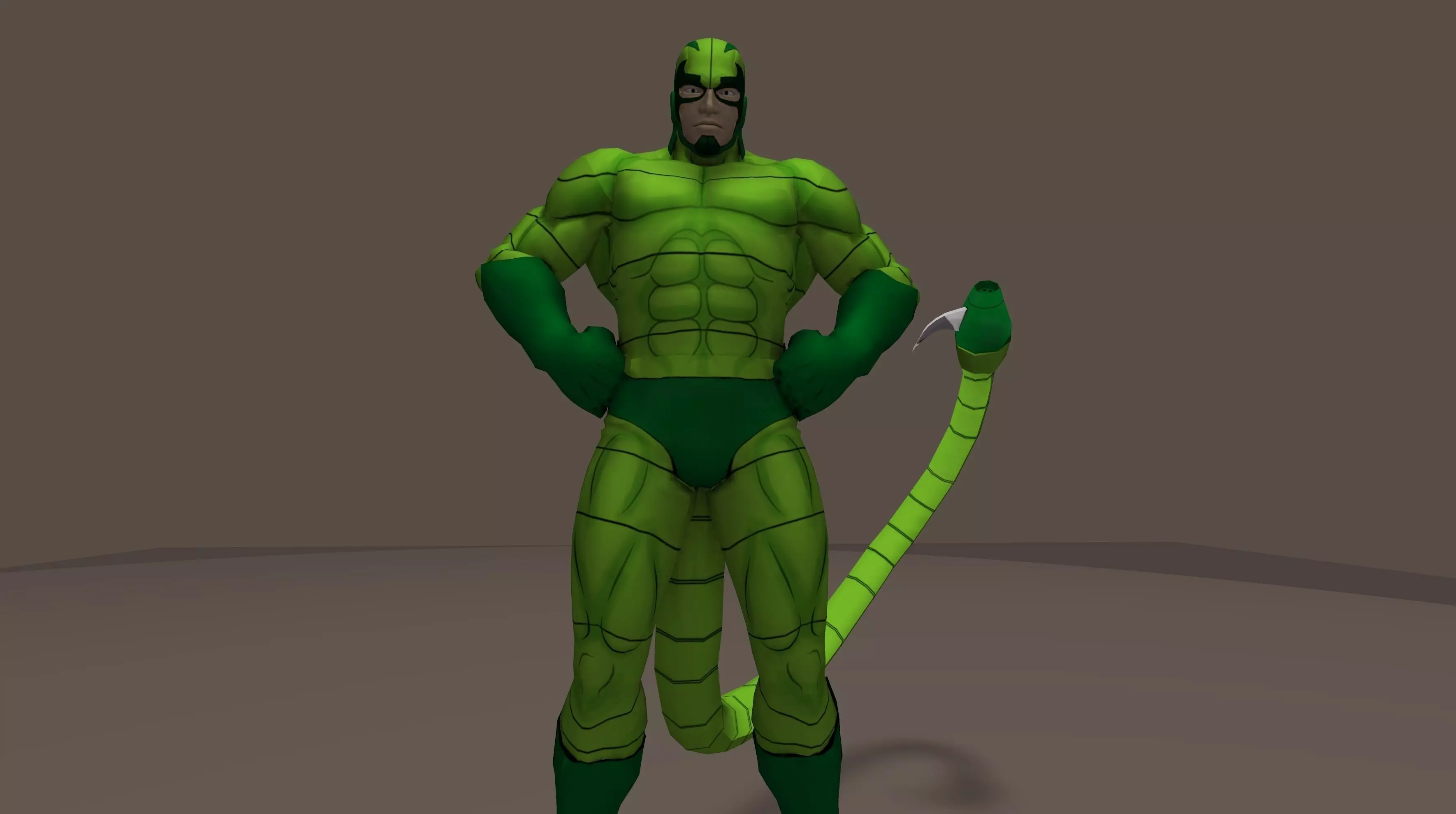 Scorpion 90s animated series Poser rigged 3D model_0