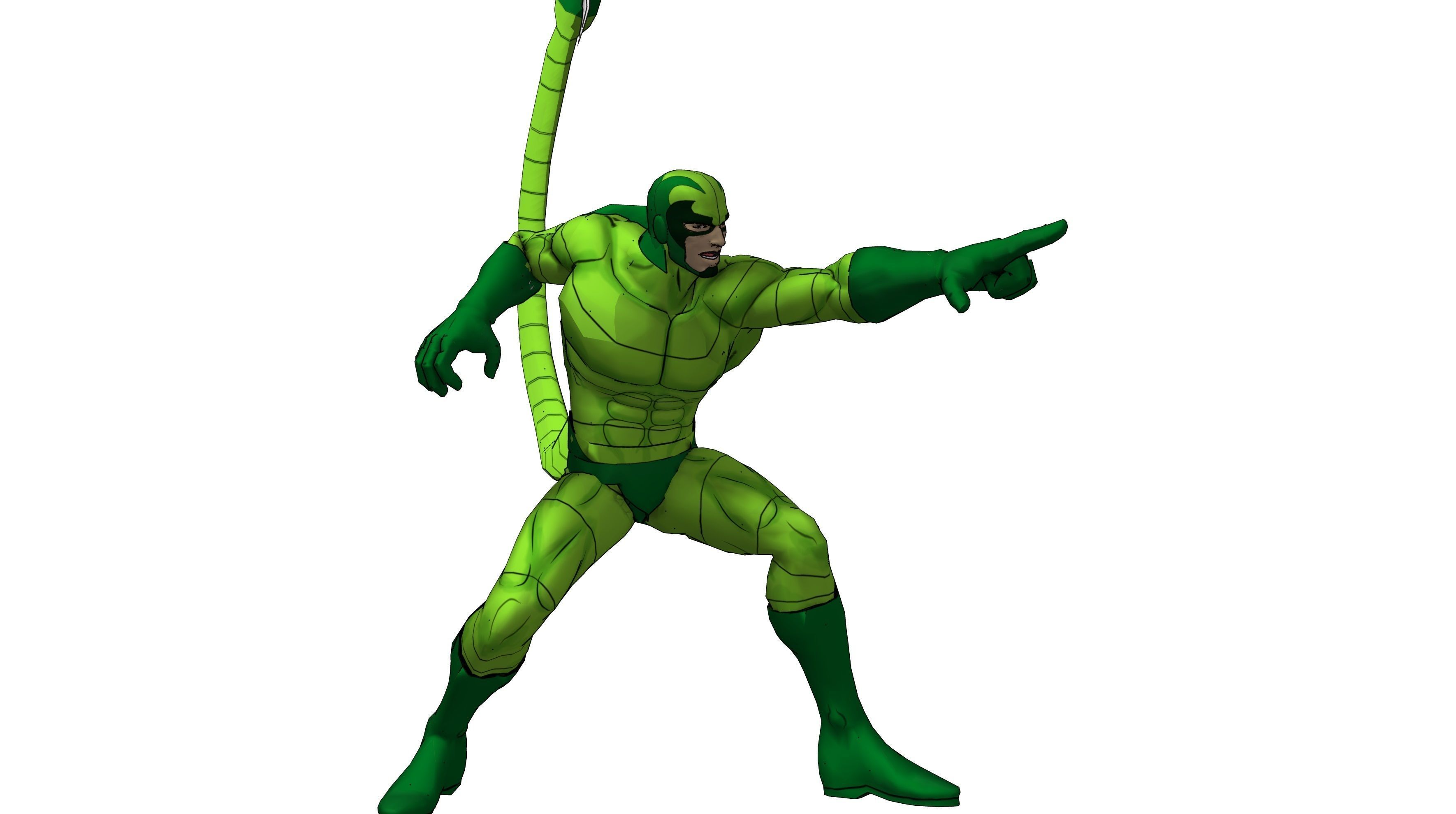 Scorpion 90s animated series Poser rigged 3D model_5