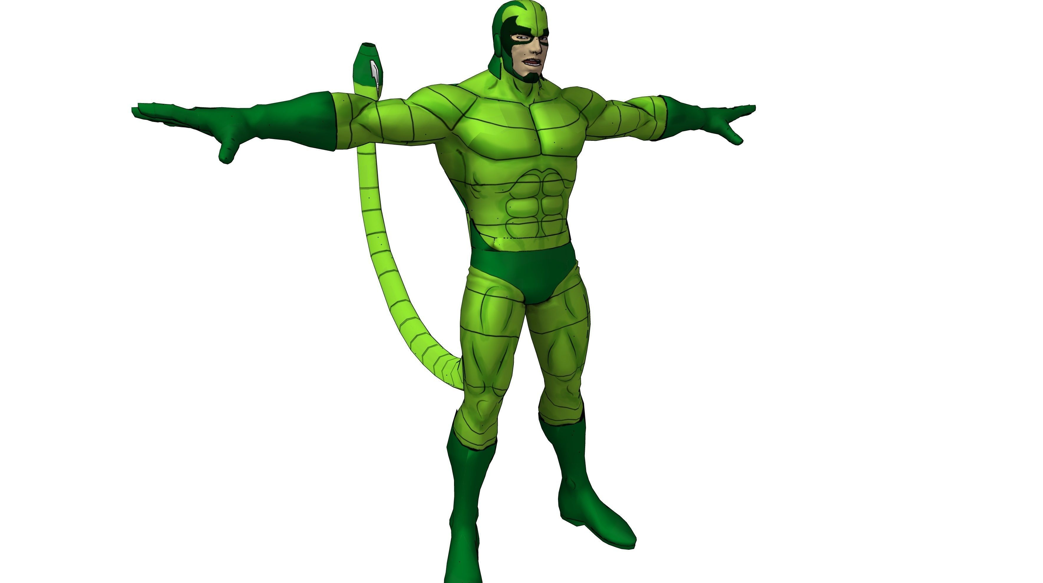 Scorpion 90s animated series Poser rigged 3D model_1