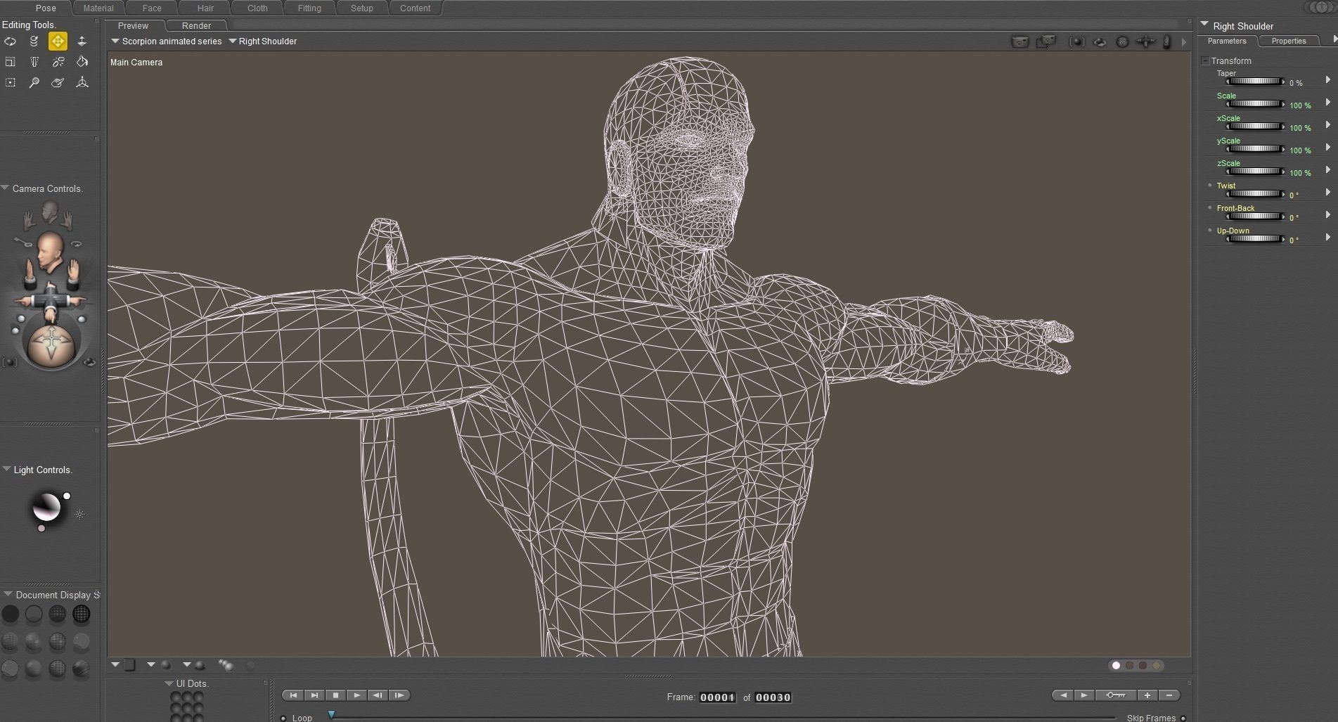 Scorpion 90s animated series Poser rigged 3D model_4