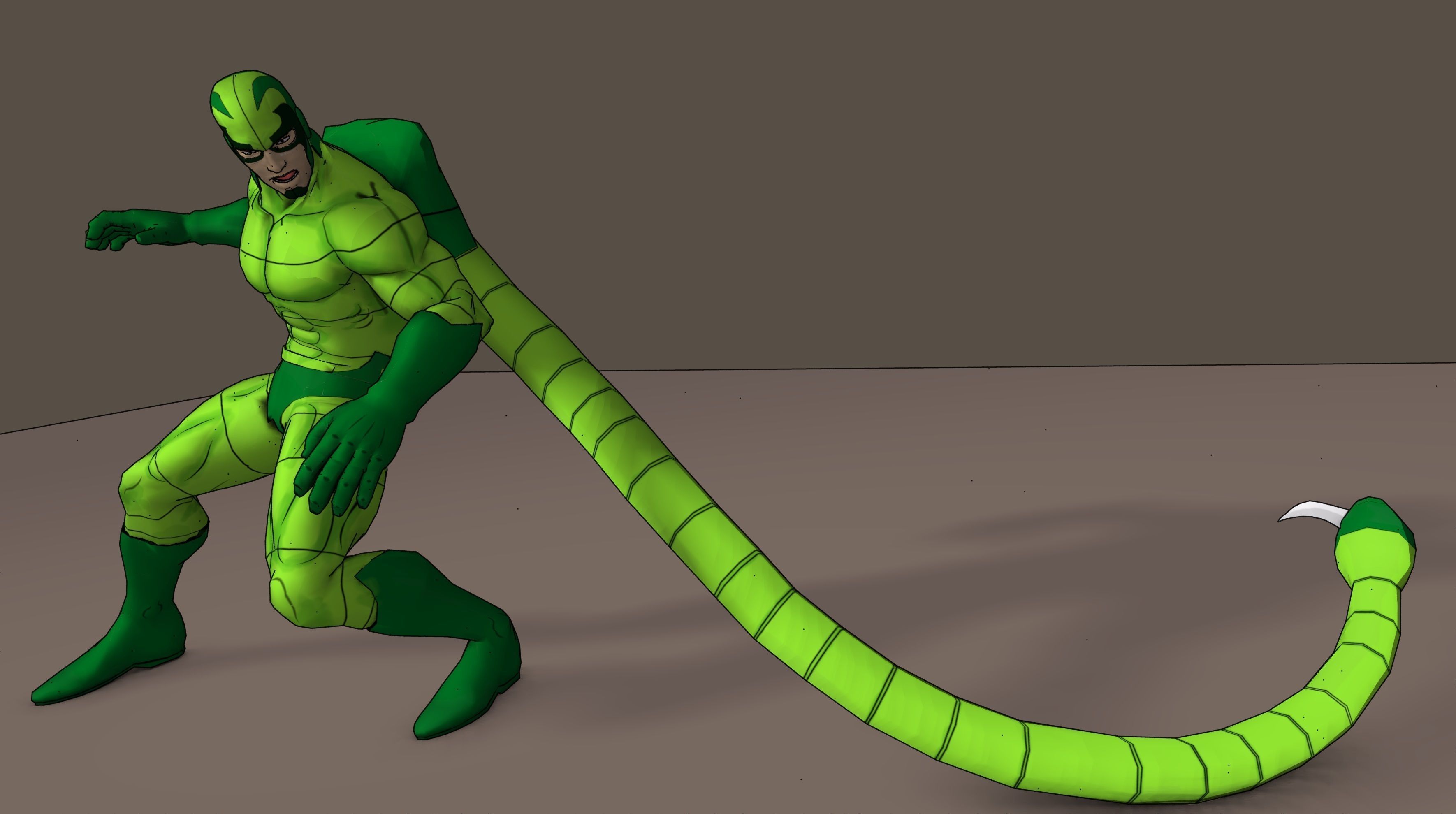 Scorpion 90s animated series Poser rigged 3D model_10