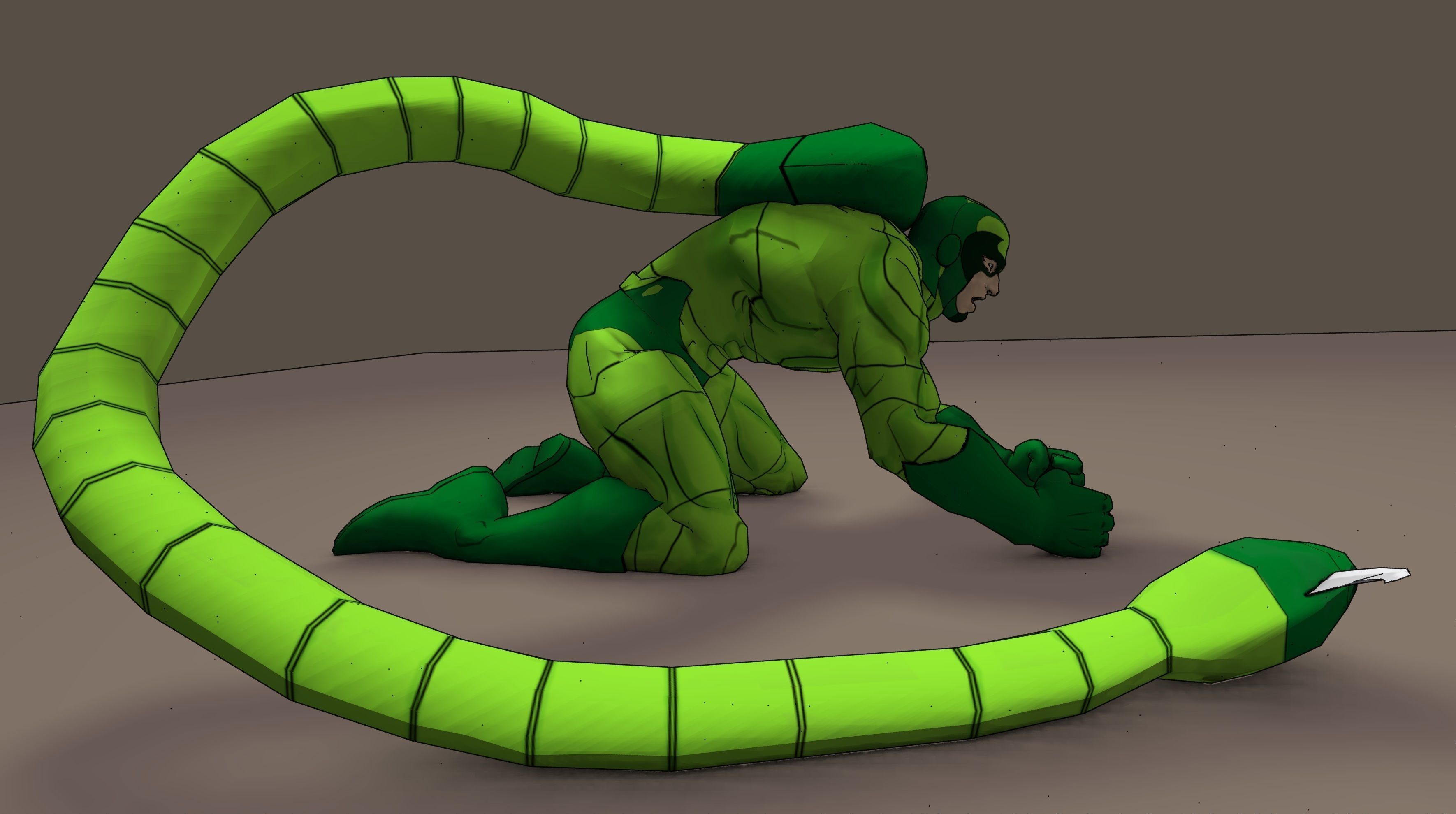 Scorpion 90s animated series Poser rigged 3D model_13