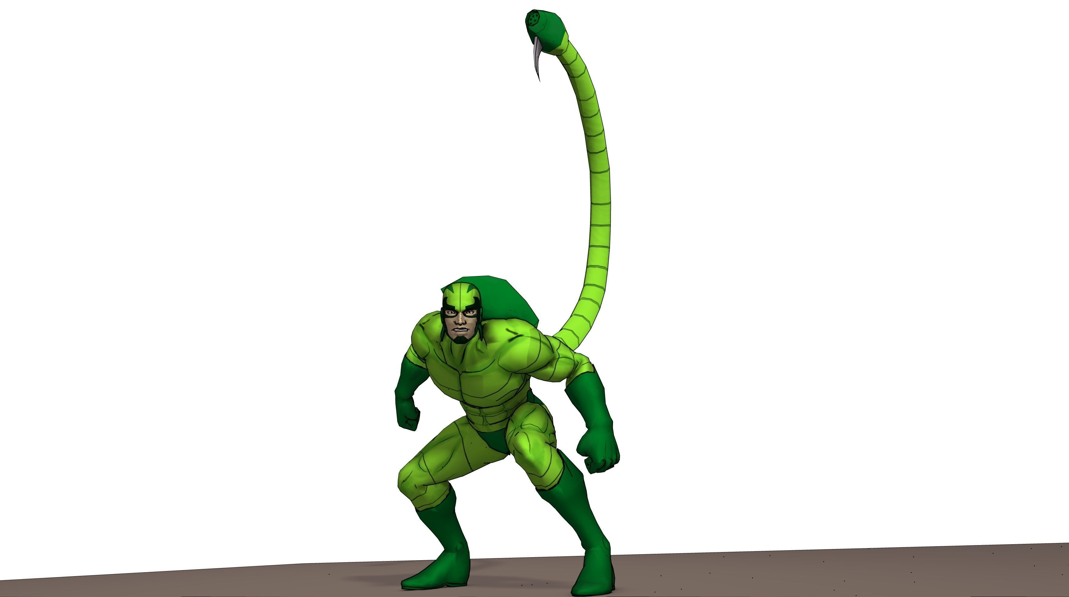 Scorpion 90s animated series Poser rigged 3D model_6