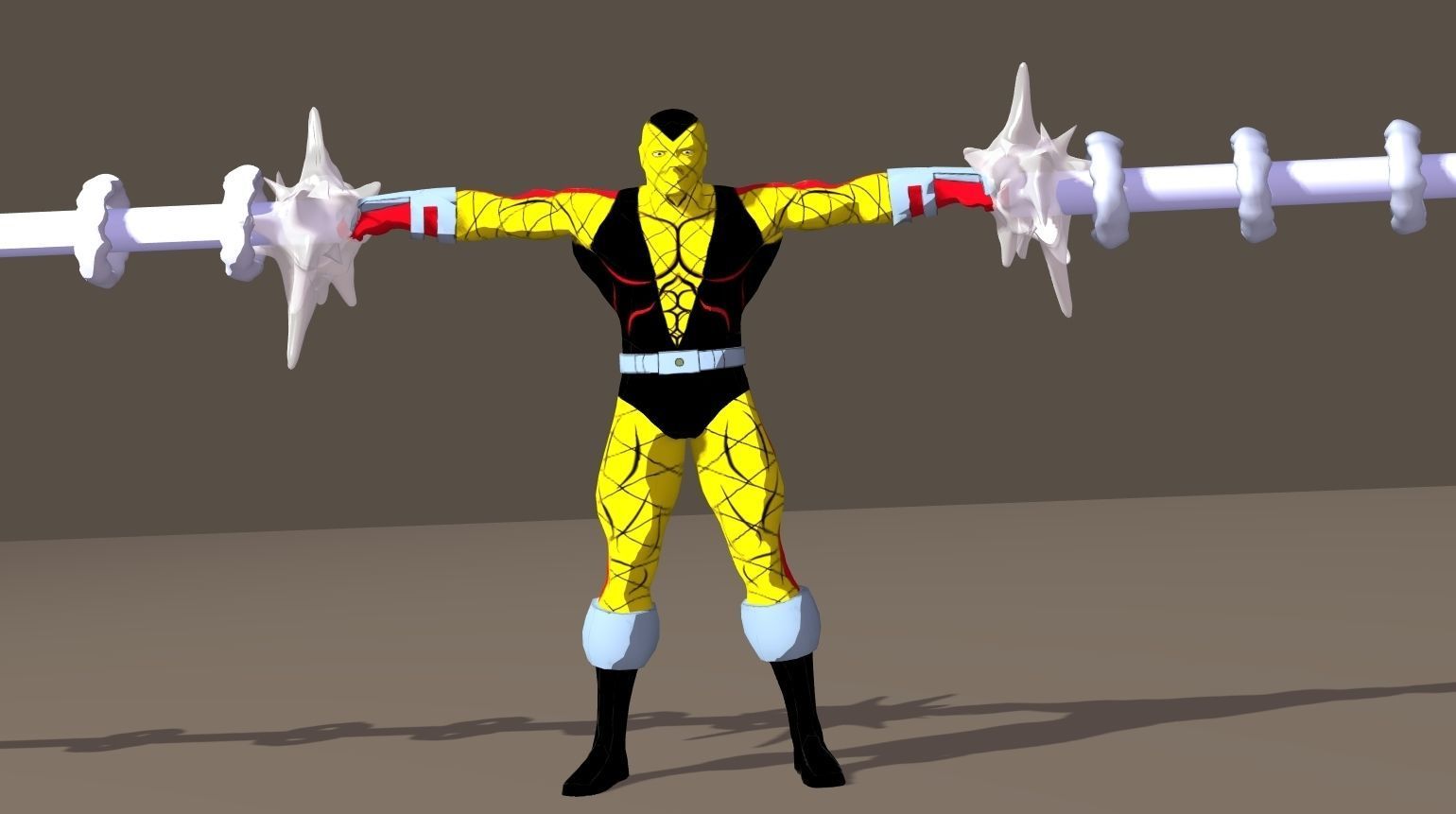 Shocker 90s animated series Rigged for Poser 3D model_2