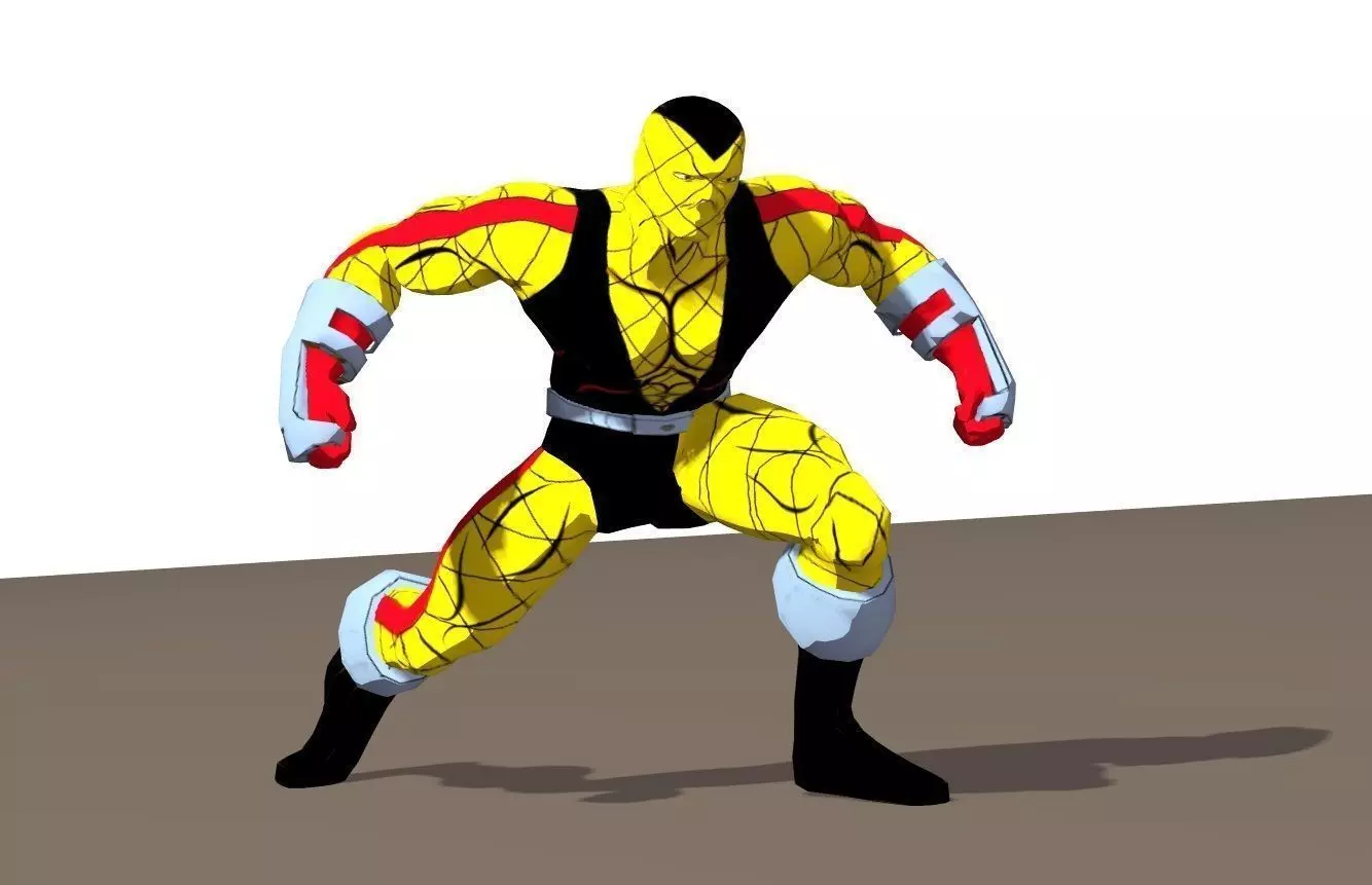 Shocker 90s animated series Rigged for Poser 3D model_0