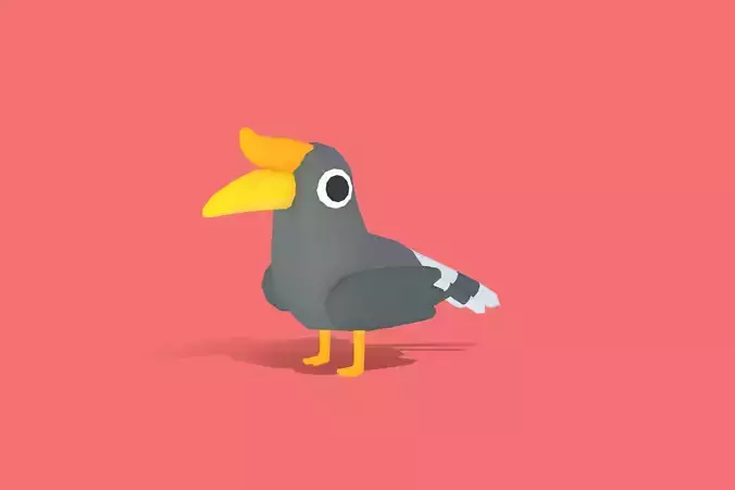 Hornbill - Quirky Series Low-poly 3D model