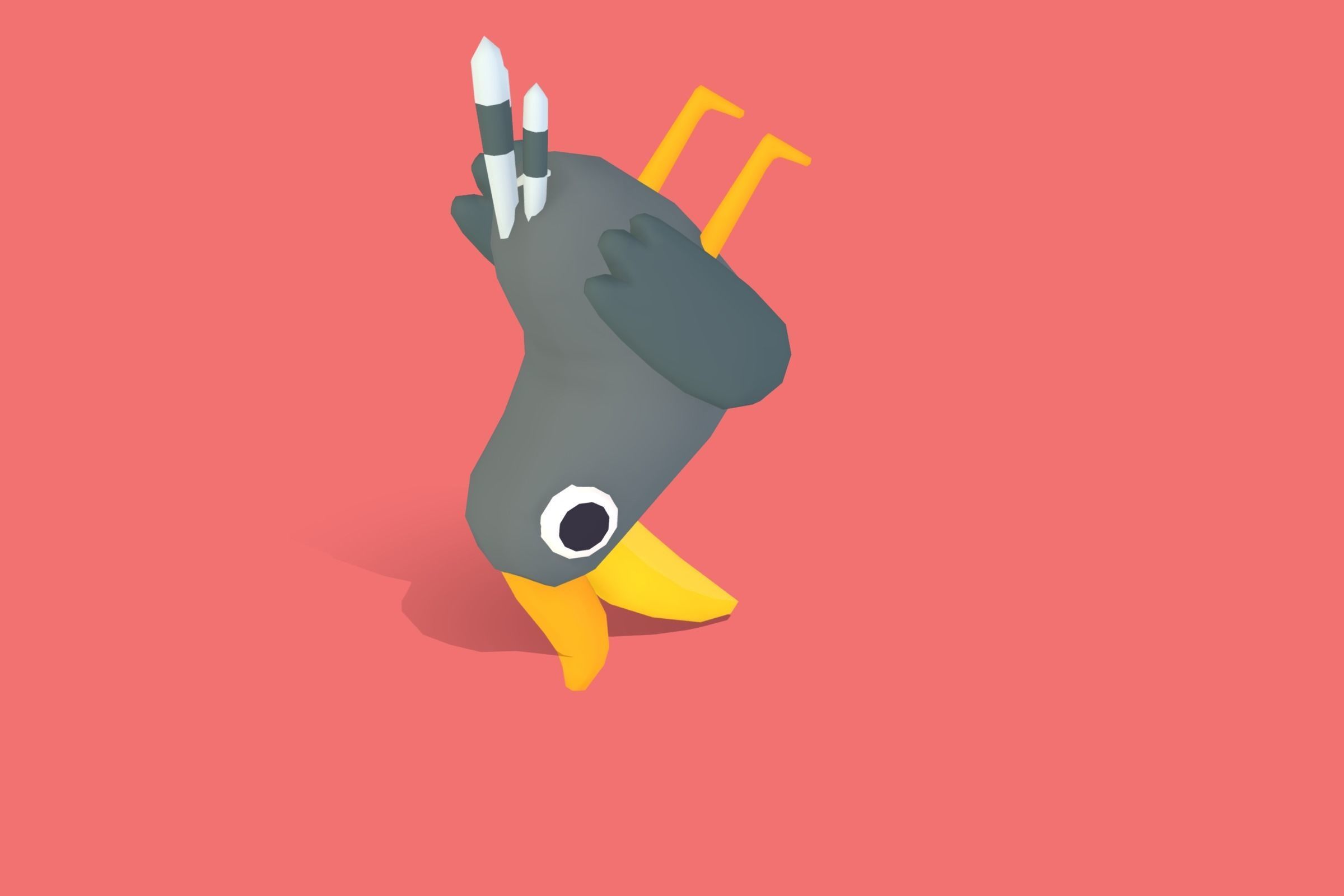 Hornbill - Quirky Series Low-poly 3D model_10