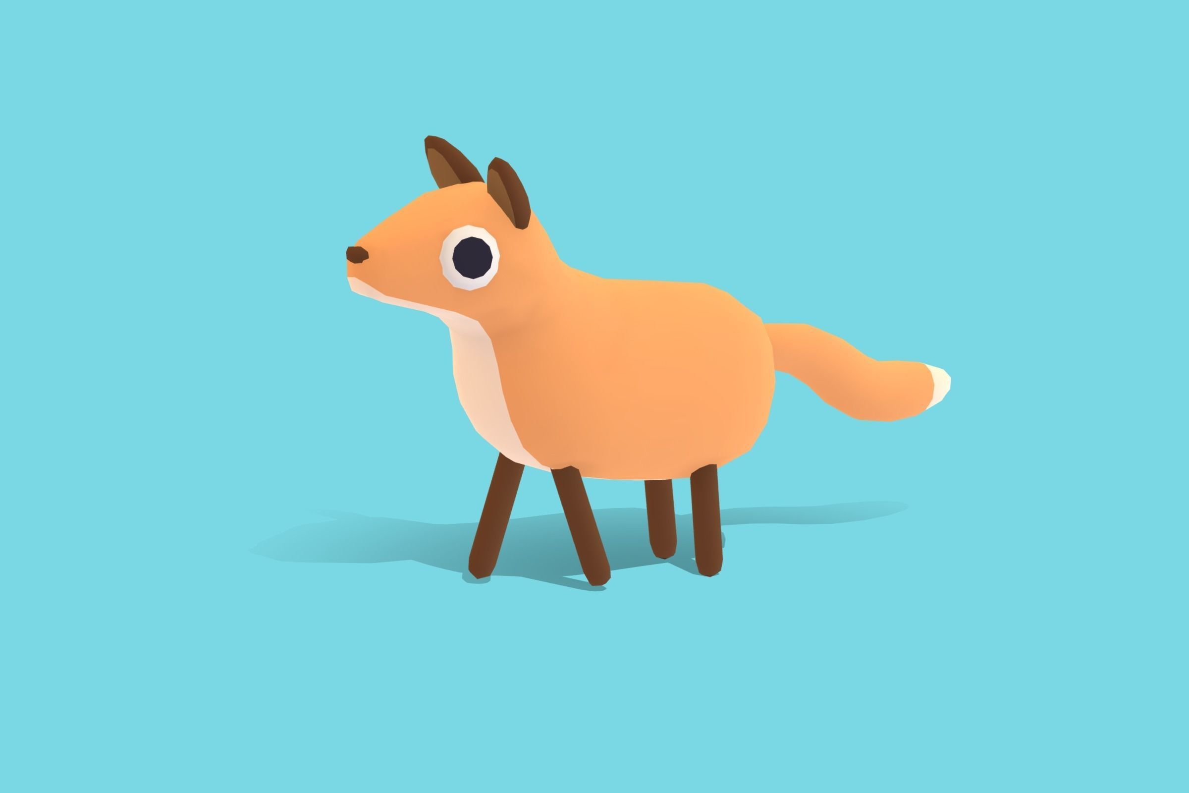 Fox - Quirky Series Low-poly 3D model_7