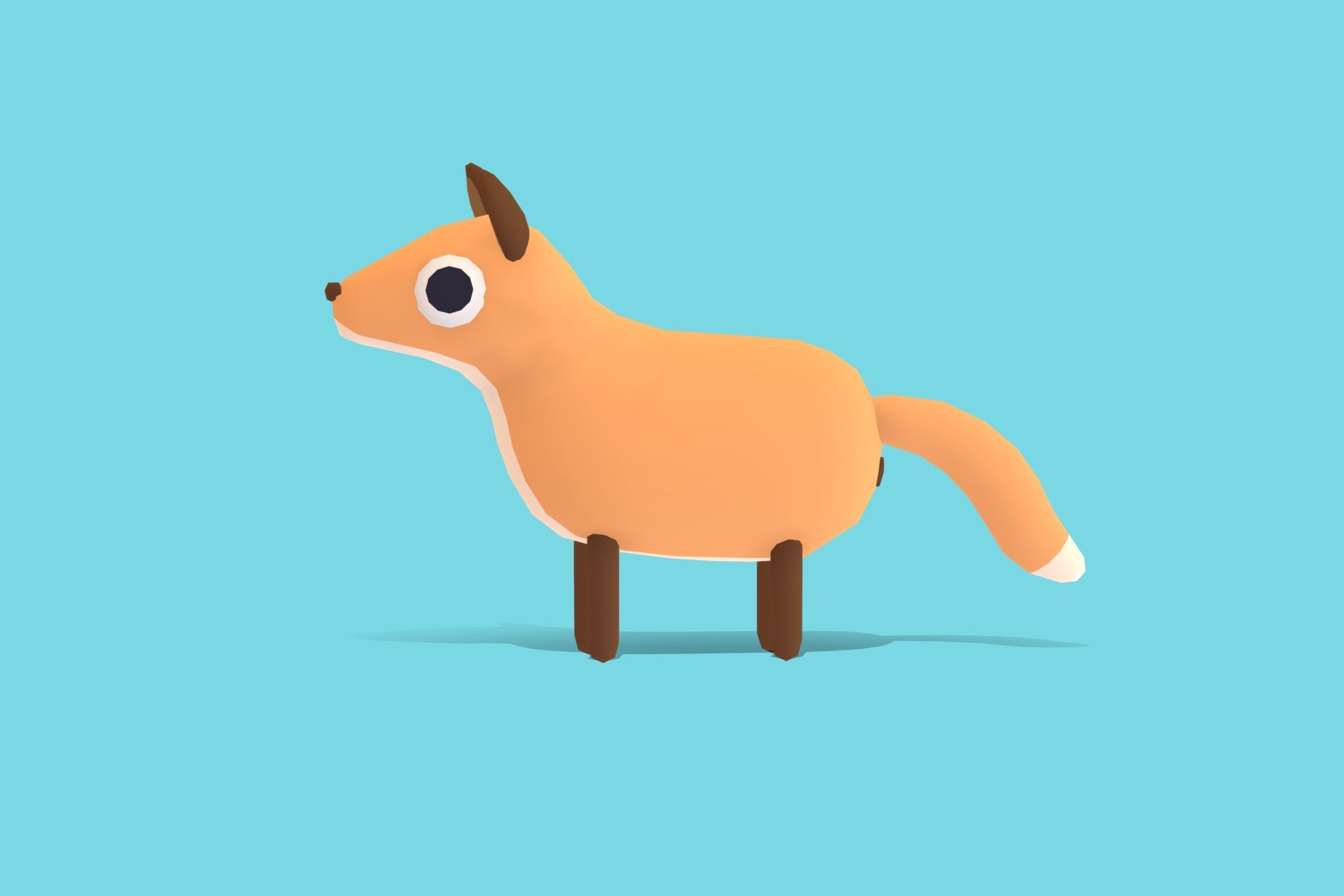 Fox - Quirky Series Low-poly 3D model_2