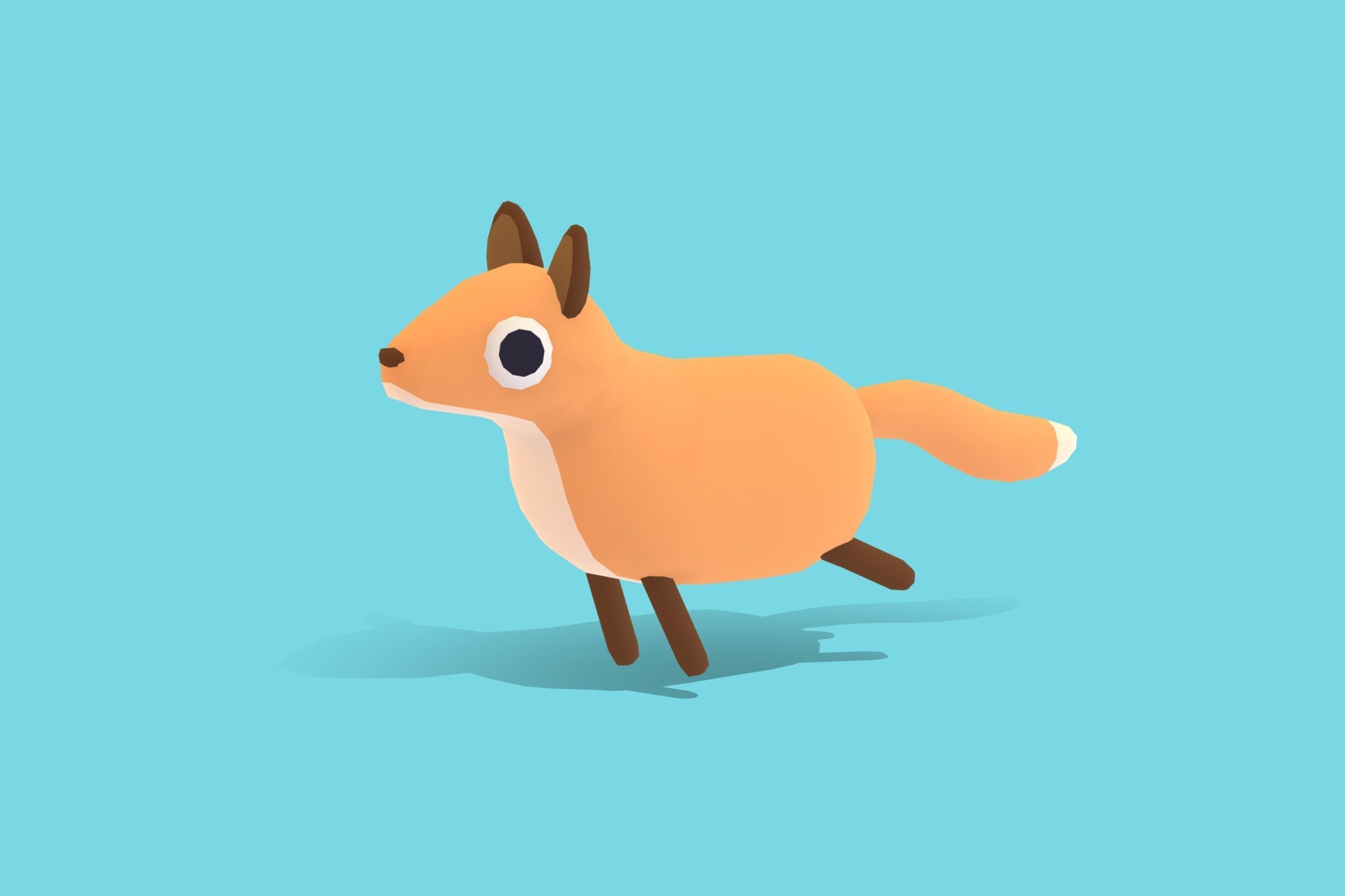 Fox - Quirky Series Low-poly 3D model_9