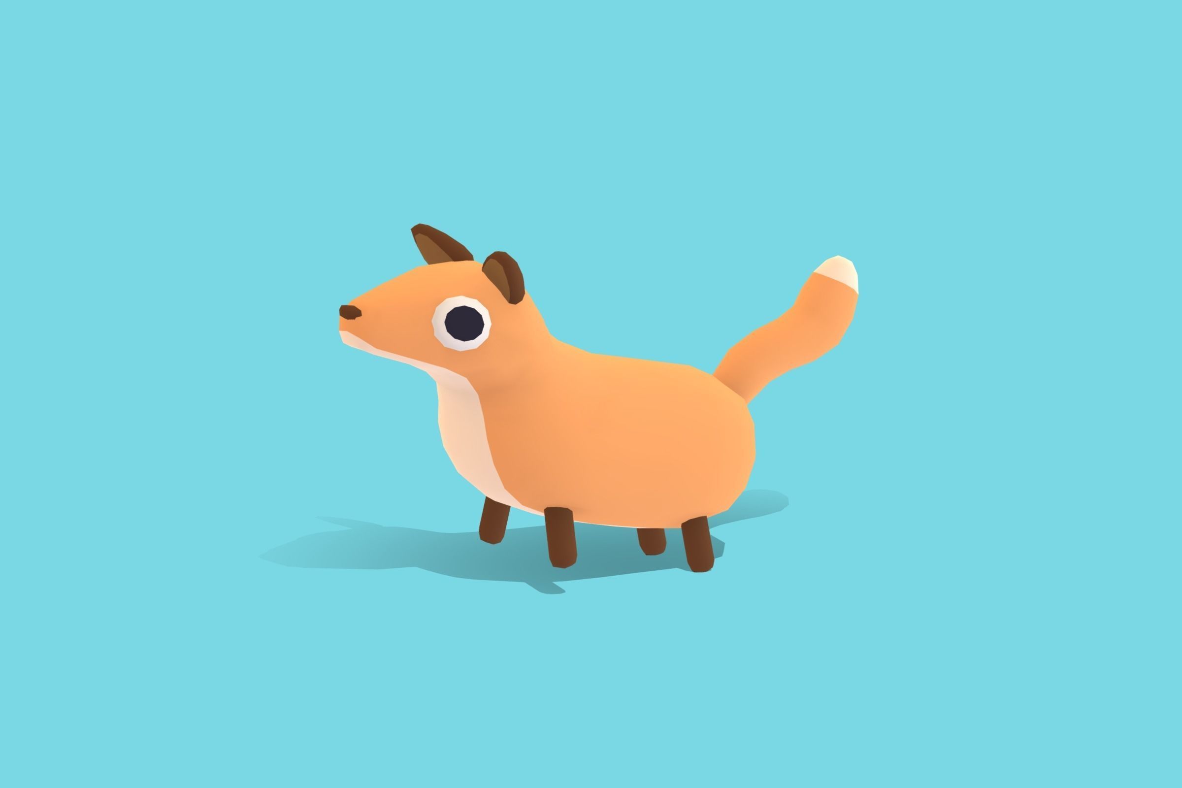 Fox - Quirky Series Low-poly 3D model_4