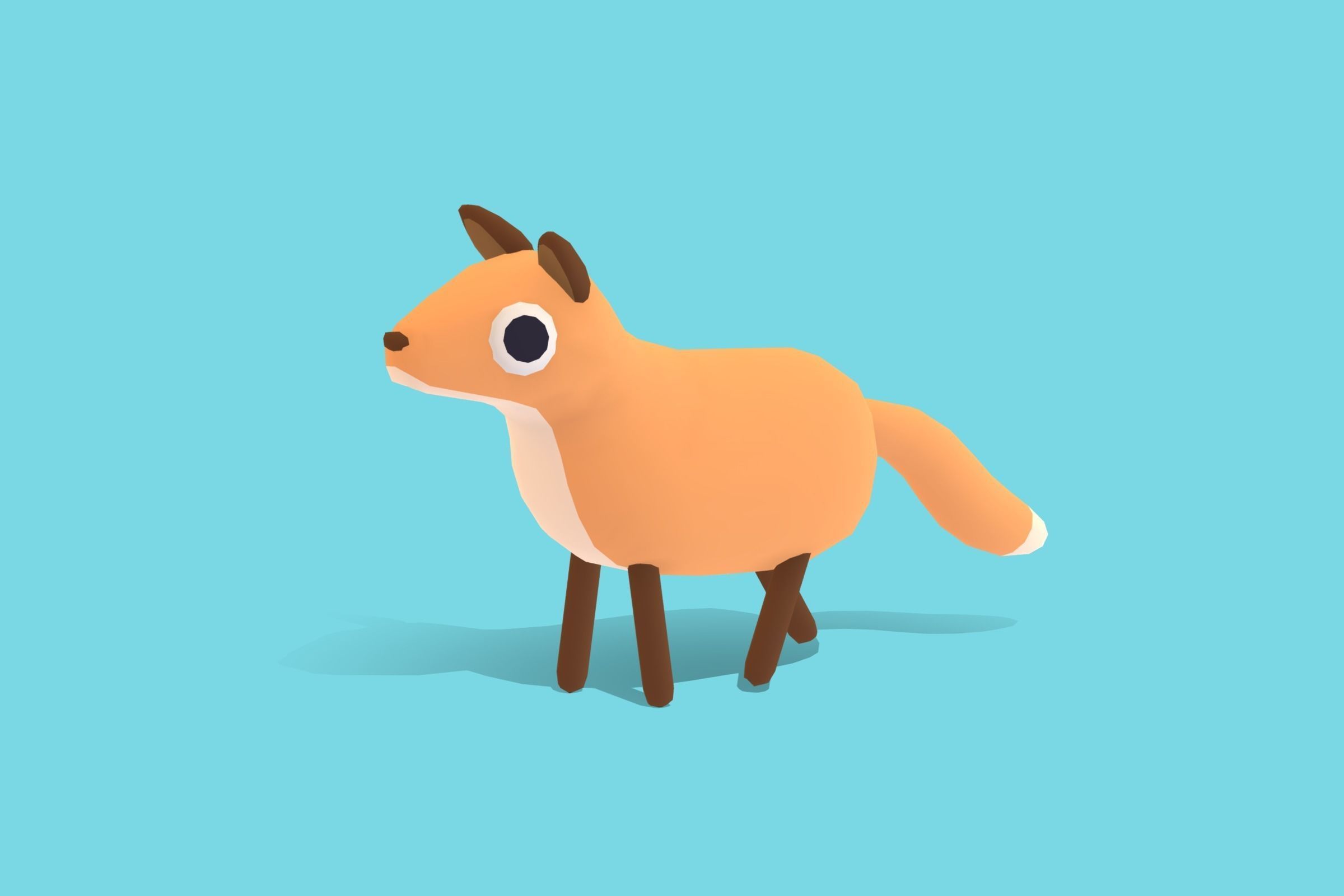 Fox - Quirky Series Low-poly 3D model_10