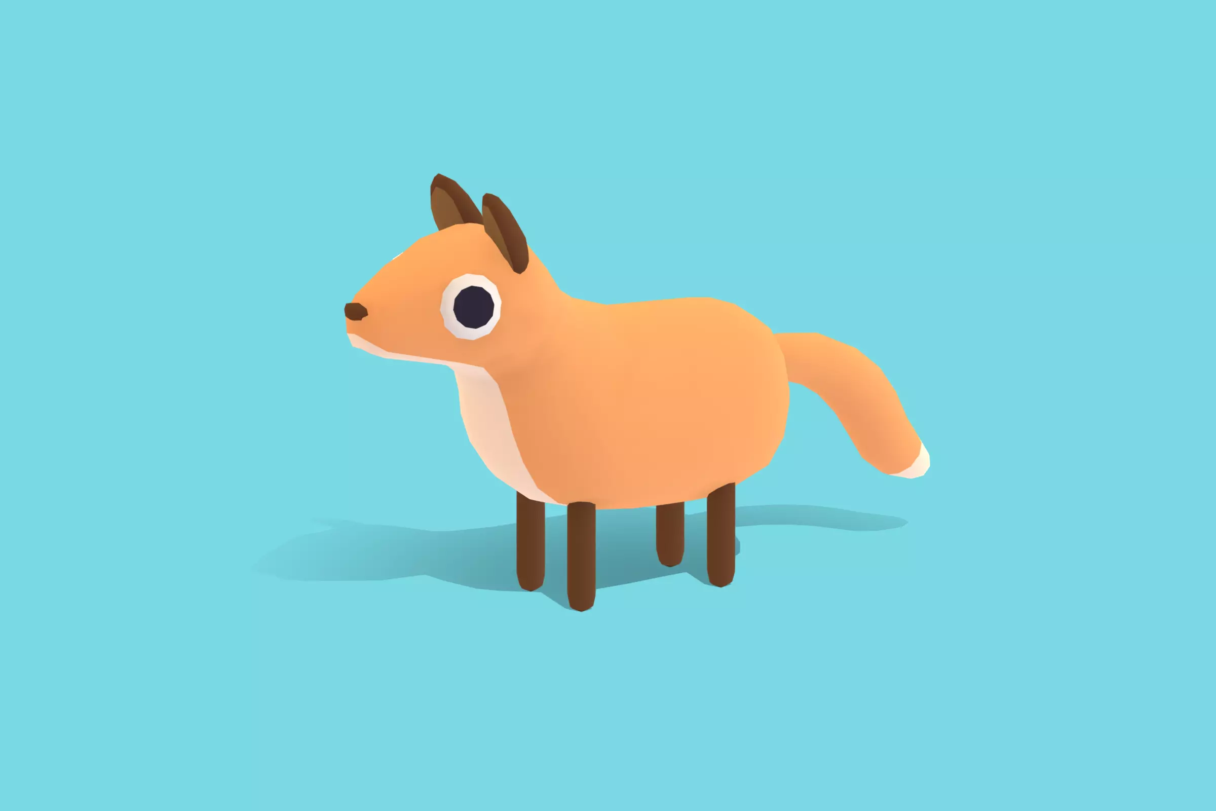 Fox - Quirky Series Low-poly 3D model_0