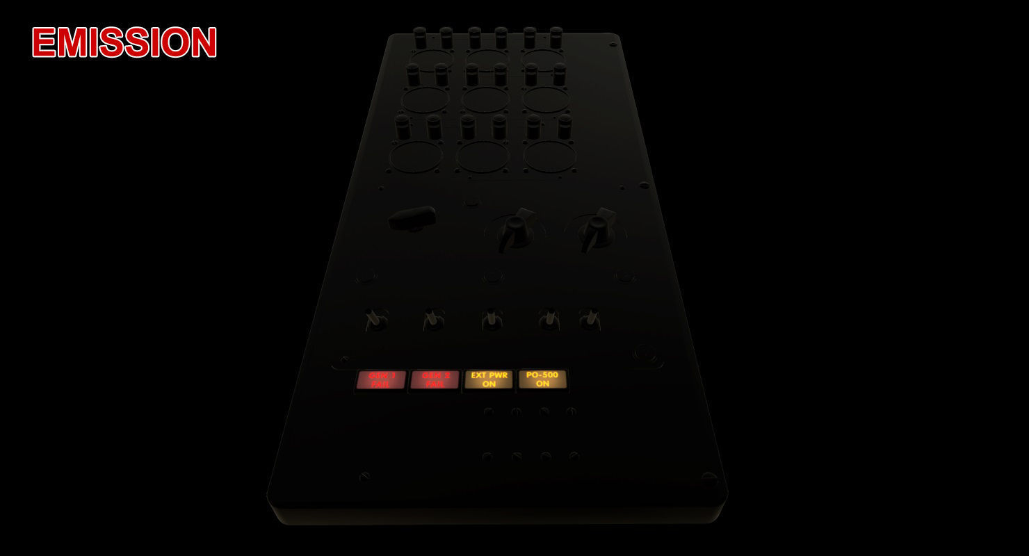 Mi-8MT Mi-17MT Power Panels Board English Low-poly 3D model_24