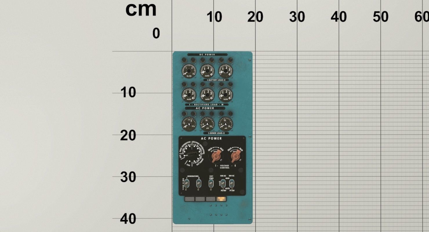 Mi-8MT Mi-17MT Power Panels Board English Low-poly 3D model_6