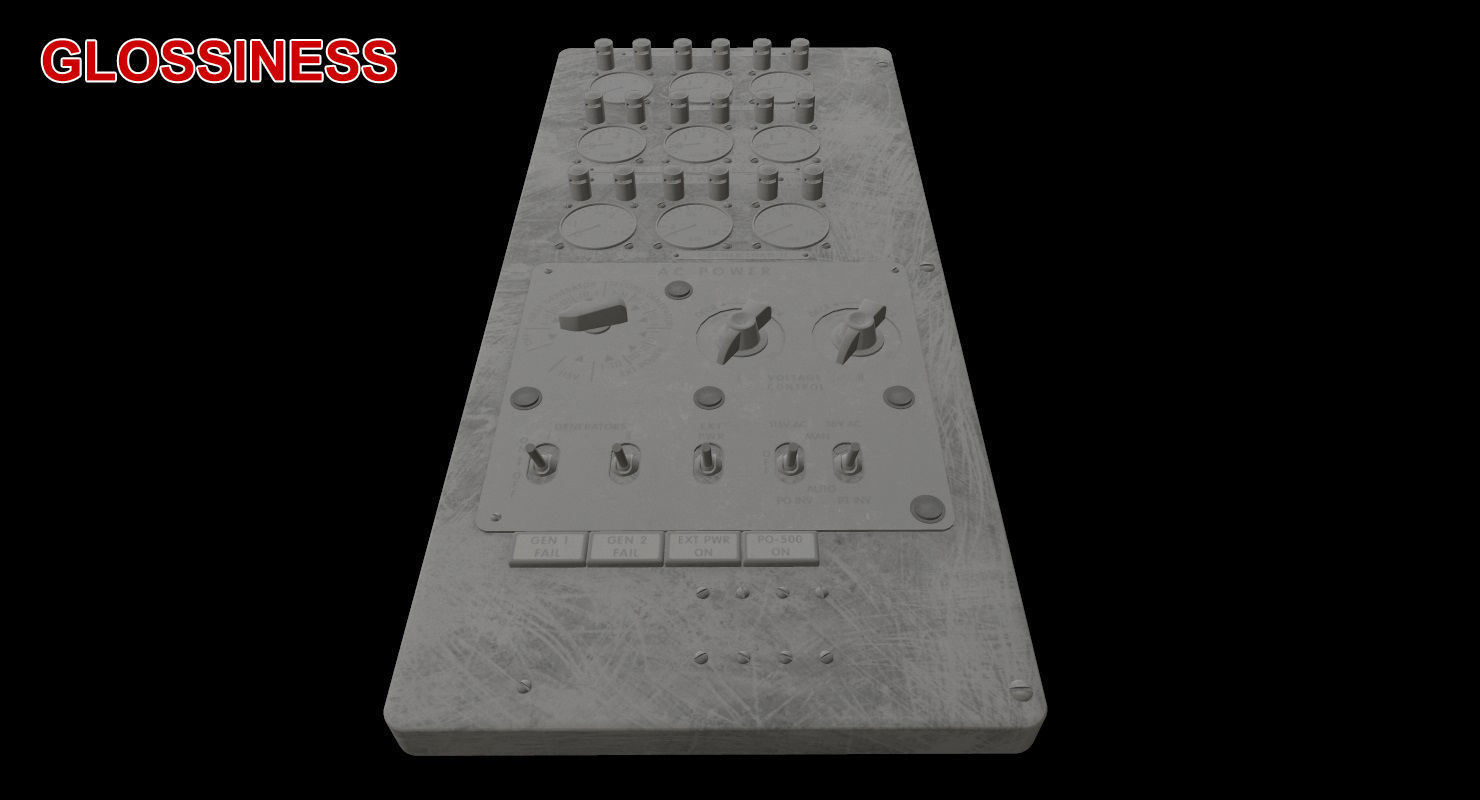 Mi-8MT Mi-17MT Power Panels Board English Low-poly 3D model_18