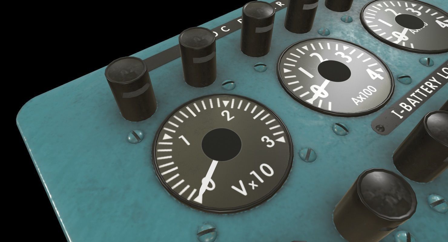 Mi-8MT Mi-17MT Power Panels Board English Low-poly 3D model_4