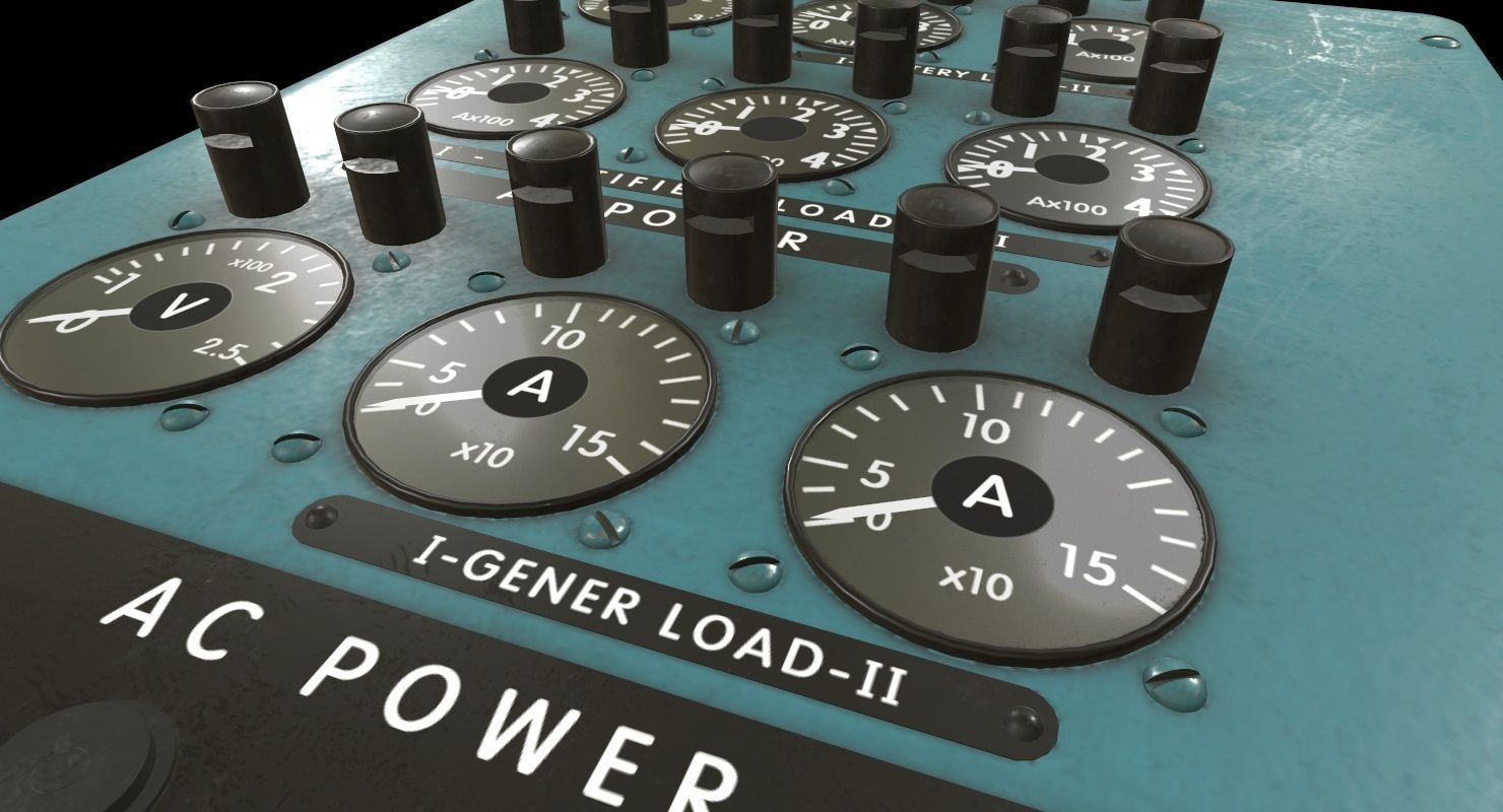 Mi-8MT Mi-17MT Power Panels Board English Low-poly 3D model_2