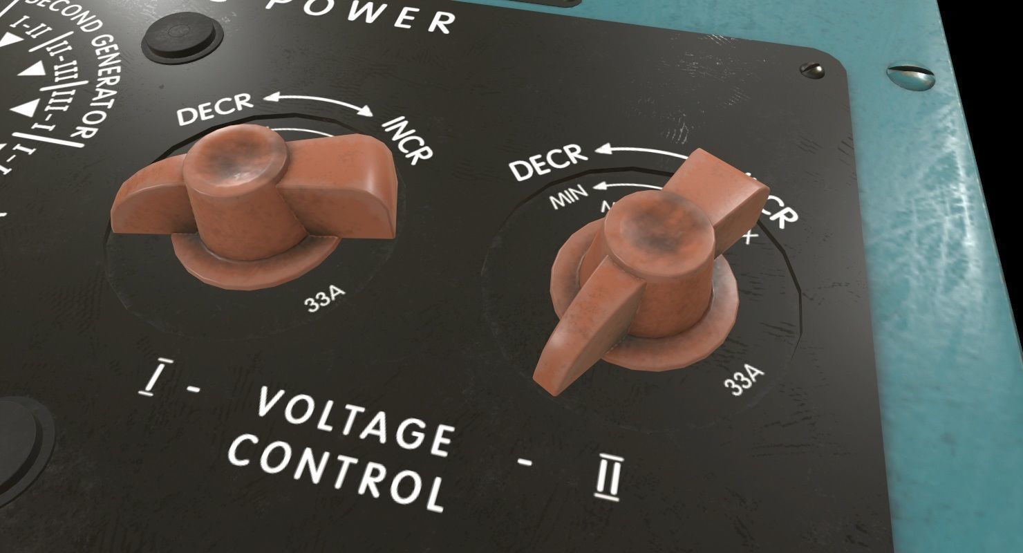 Mi-8MT Mi-17MT Power Panels Board English Low-poly 3D model_5