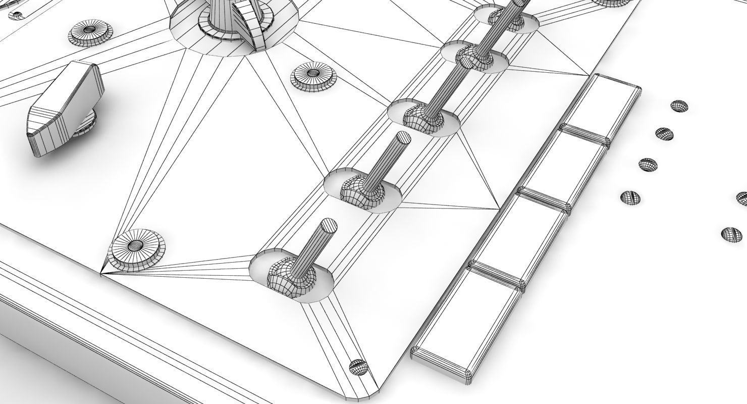 Mi-8MT Mi-17MT Power Panels Board English Low-poly 3D model_15