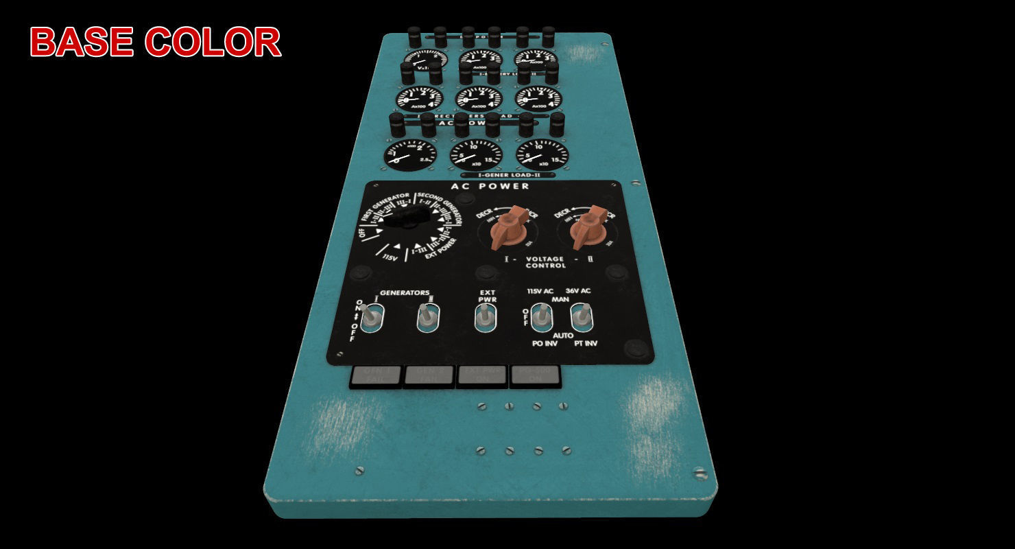 Mi-8MT Mi-17MT Power Panels Board English Low-poly 3D model_19