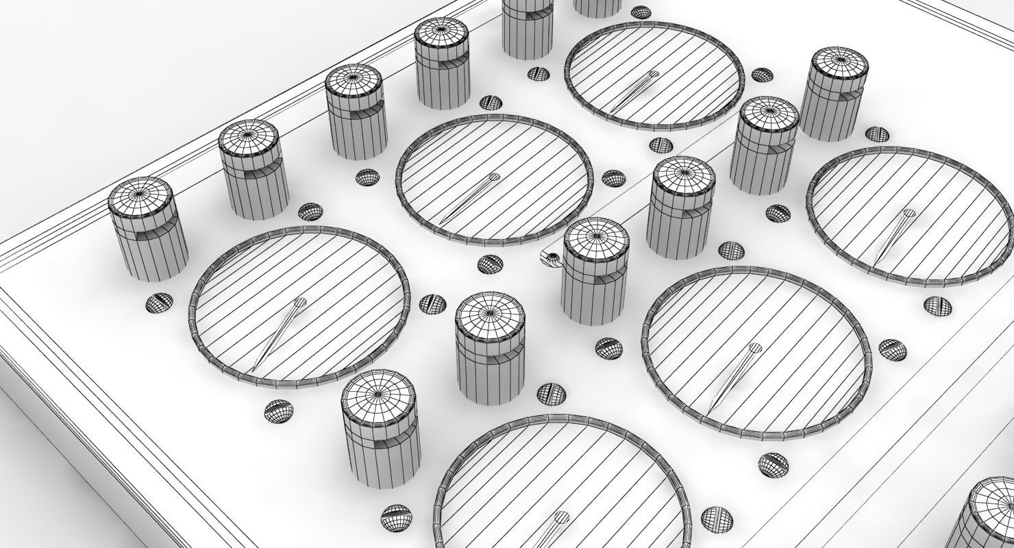 Mi-8MT Mi-17MT Power Panels Board Russian Low-poly 3D model_12