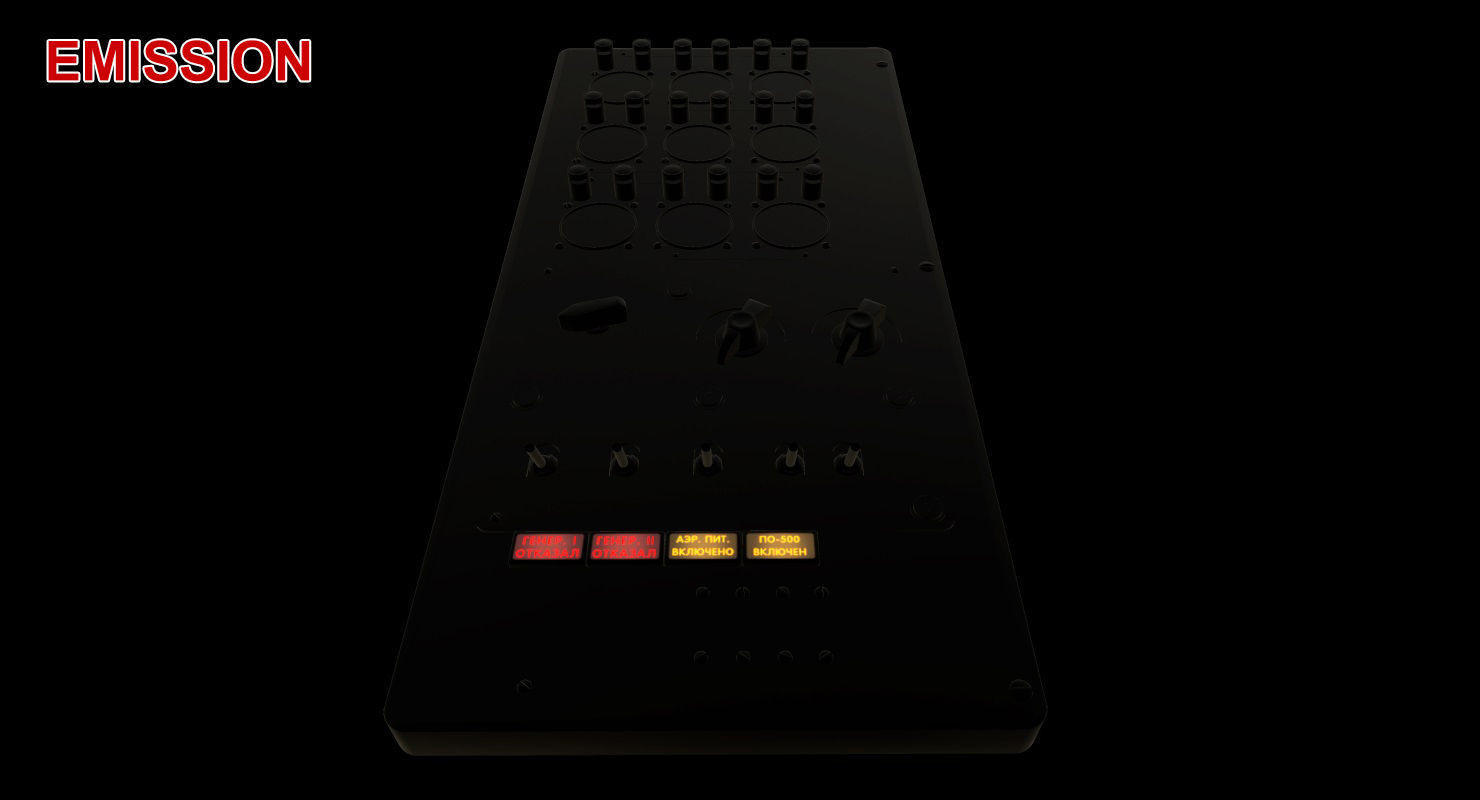 Mi-8MT Mi-17MT Power Panels Board Russian Low-poly 3D model_24