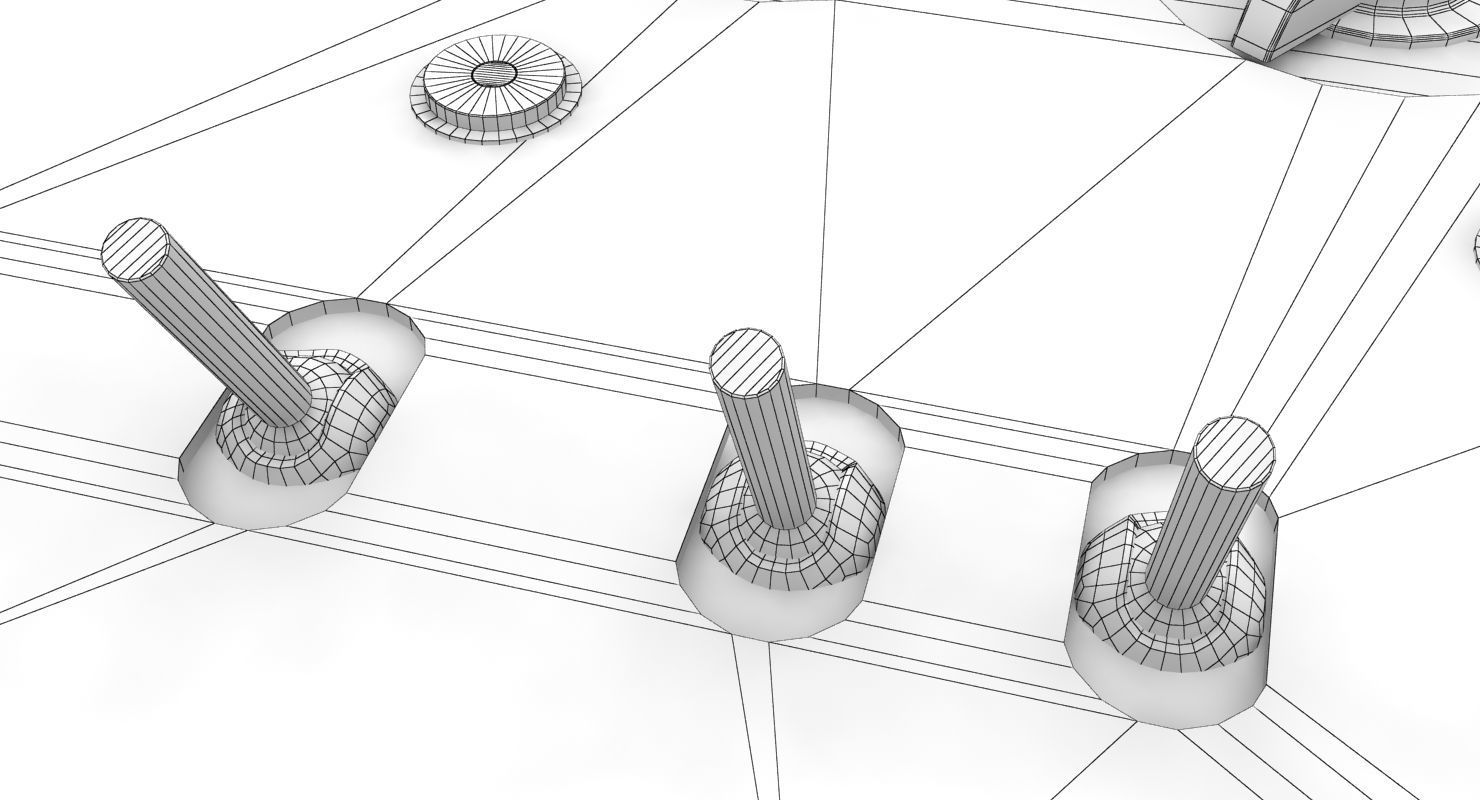 Mi-8MT Mi-17MT Power Panels Board Russian Low-poly 3D model_15