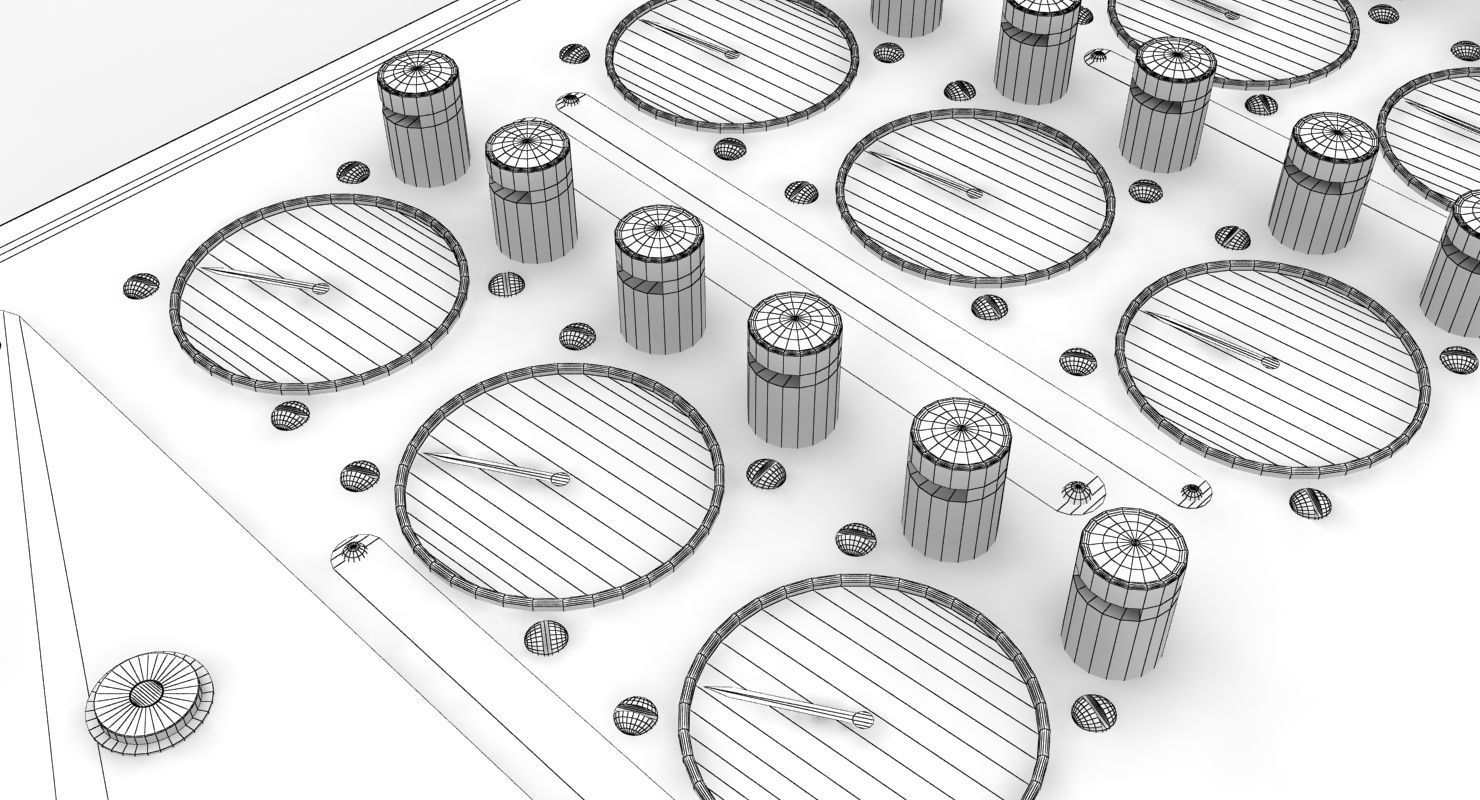 Mi-8MT Mi-17MT Power Panels Board Russian Low-poly 3D model_14