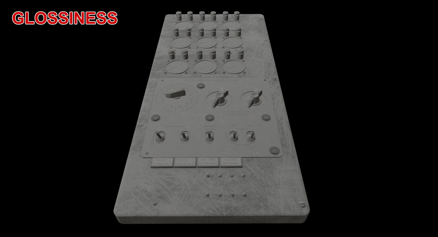 Mi-8MT Mi-17MT Power Panels Board Russian Low-poly 3D model_18