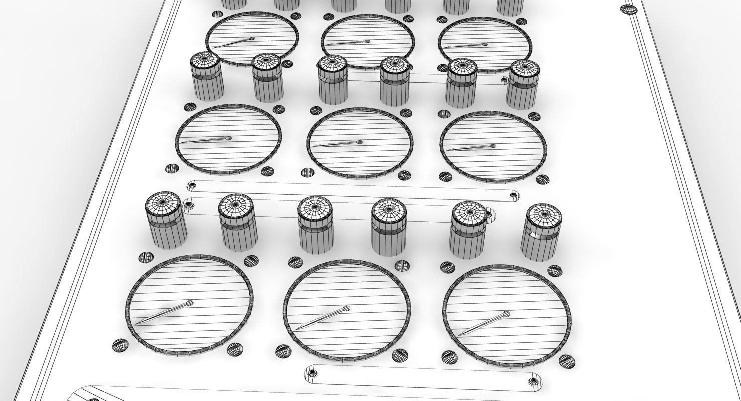 Mi-8MT Mi-17MT Power Panels Board Russian Low-poly 3D model_11