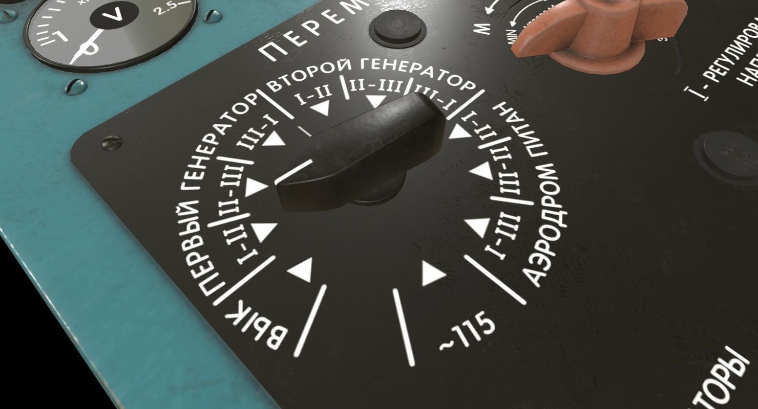 Mi-8MT Mi-17MT Power Panels Board Russian Low-poly 3D model_5