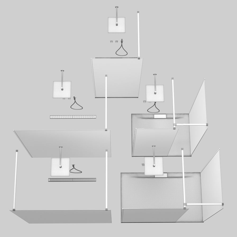 Cabin showers Radaway Modo New Black 3D model_18