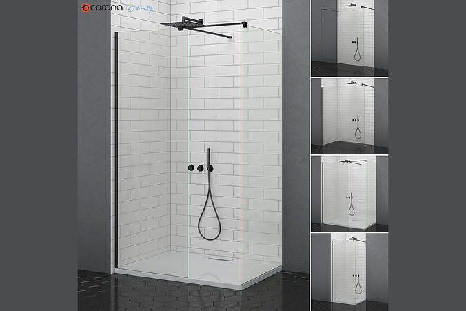 Cabin showers Radaway Modo New Black 3D model