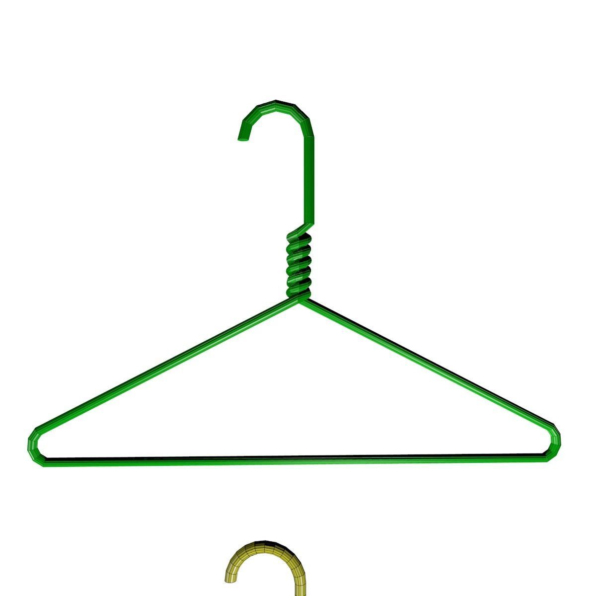 Metal Cloth Hanger 3D Asset 3D model_6