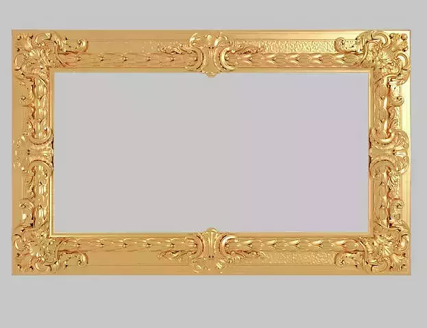 Classic frame of luxurious gold interior inlaid gold leaf CNC