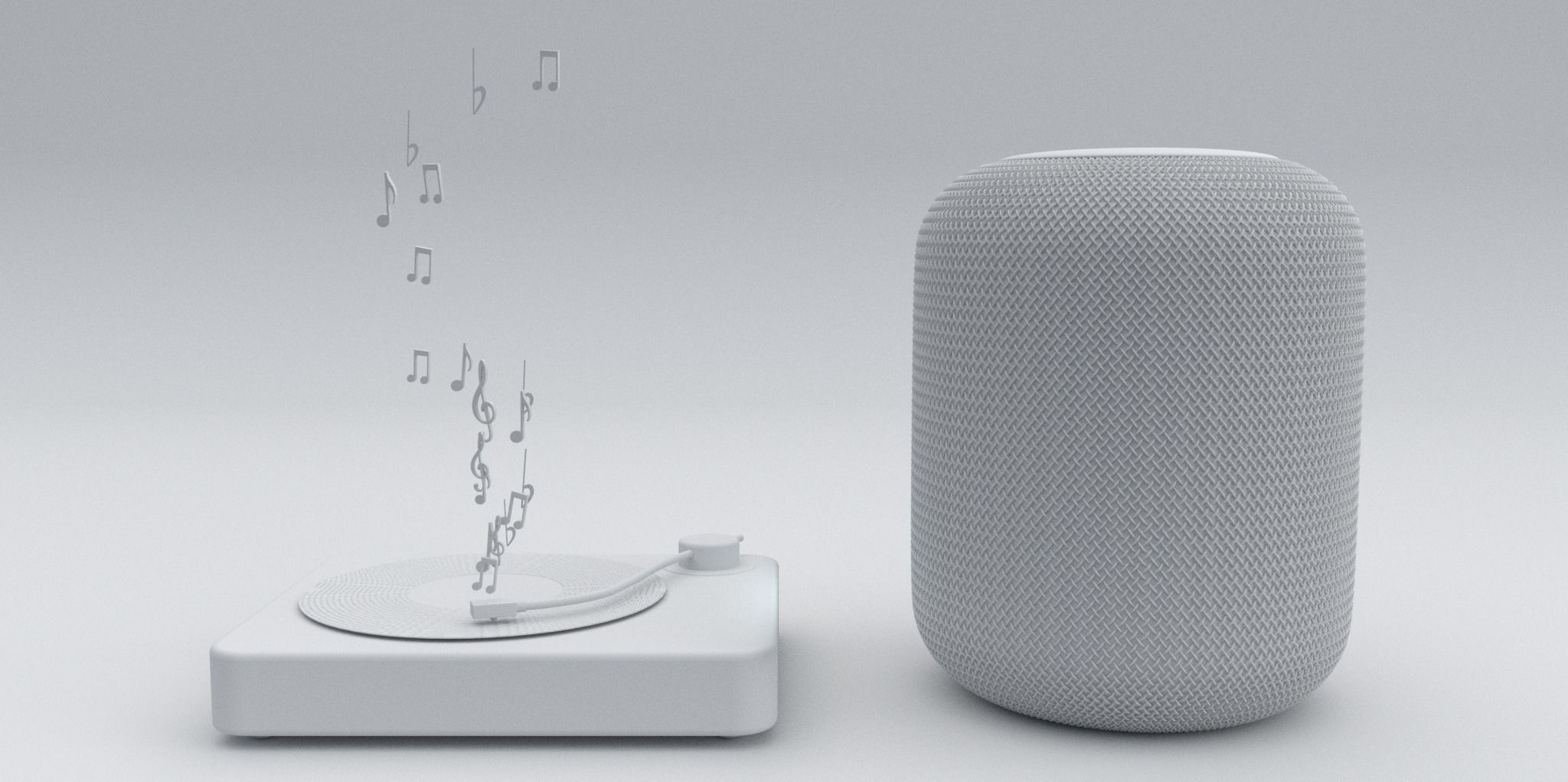  C4D modeling rendering of Apple HomePod 3D model_3