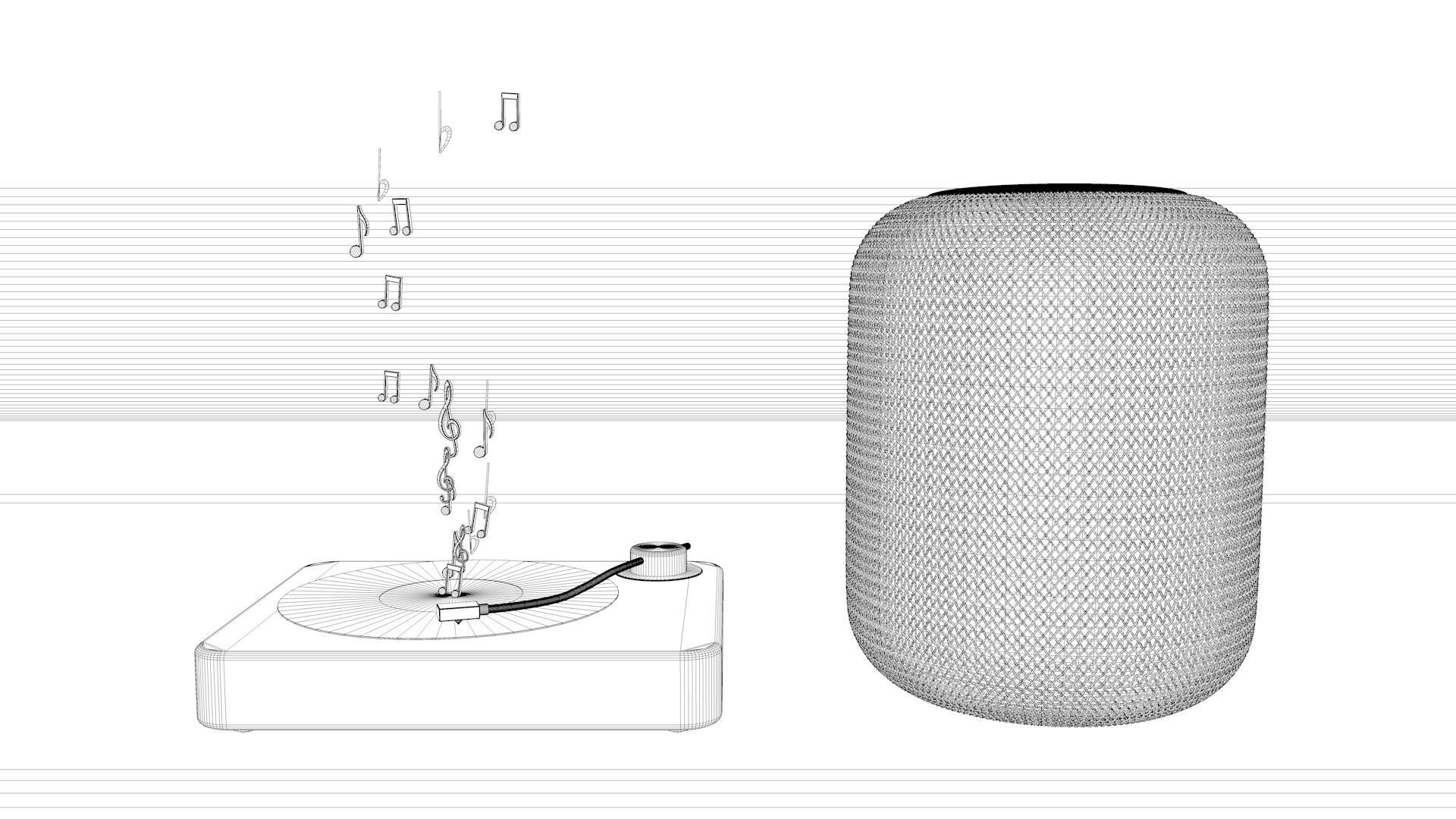 C4D modeling rendering of Apple HomePod 3D model_4