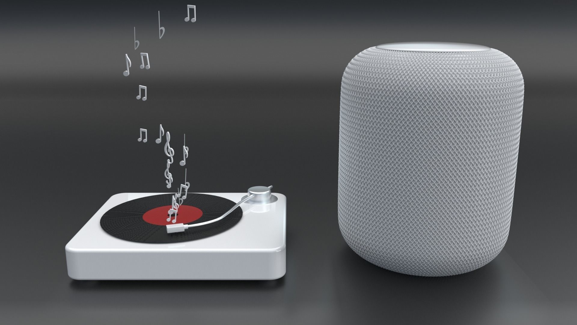  C4D modeling rendering of Apple HomePod 3D model_1