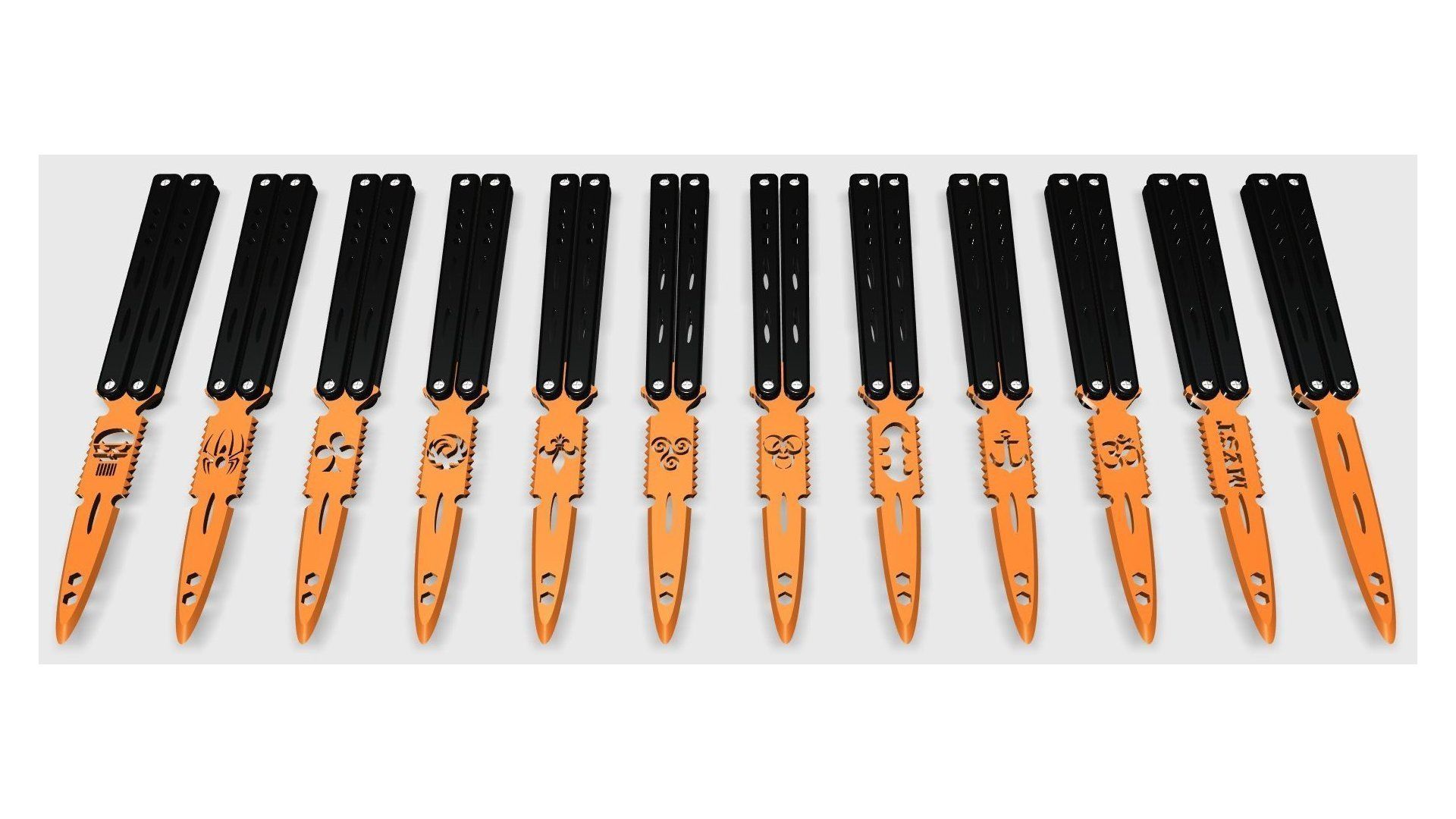 Butterfly Knife - ONE or TWO COLOR - CUSTOM BLADE 3D print model_5