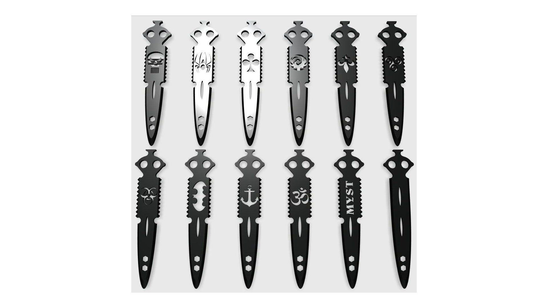 Butterfly Knife - ONE or TWO COLOR - CUSTOM BLADE 3D print model_8