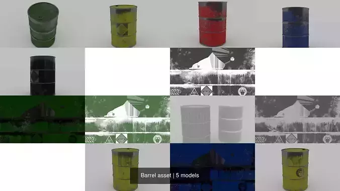 Barrel asset 3D Model Collection