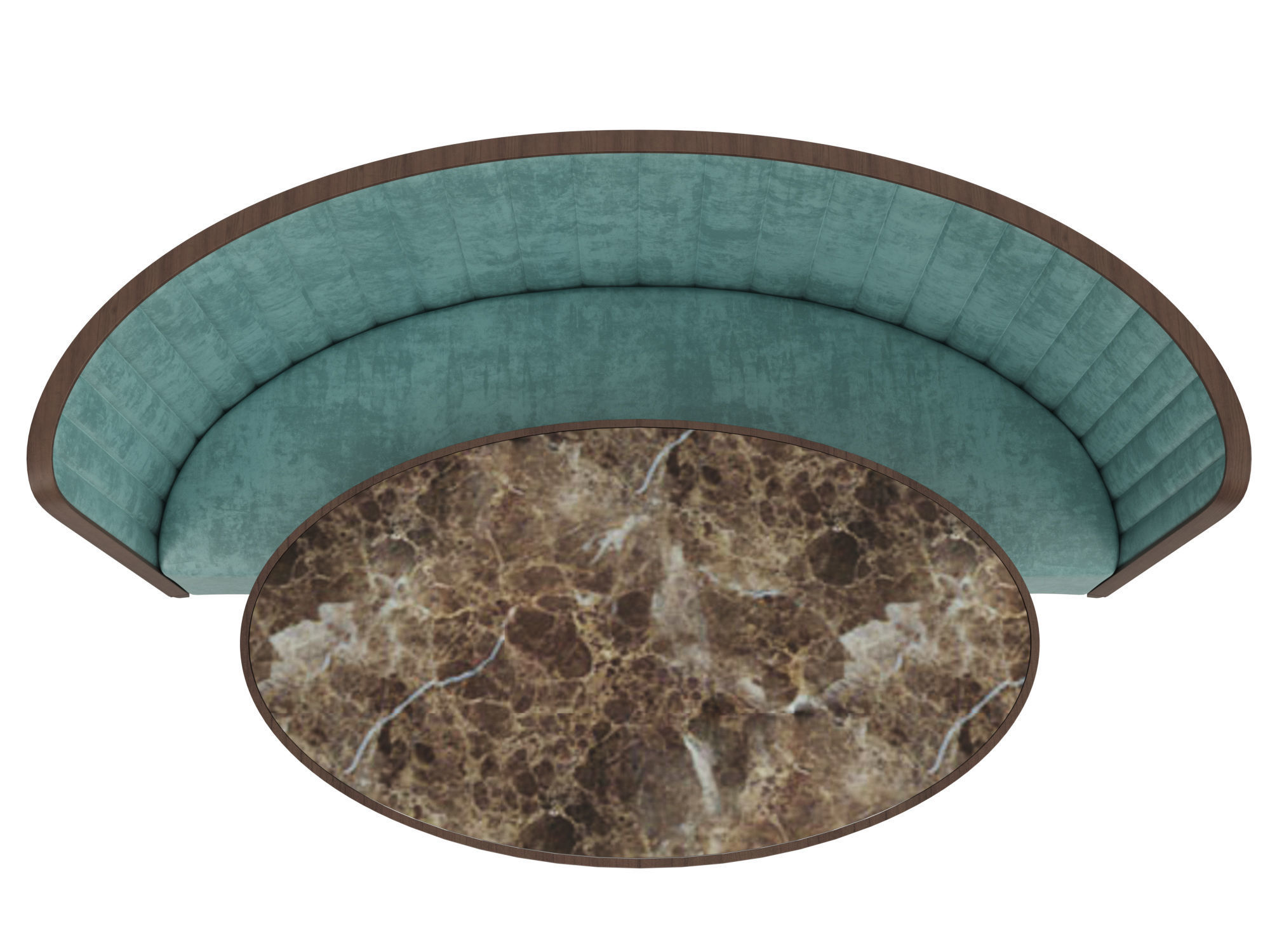 Restaurant Bench 3D model_2