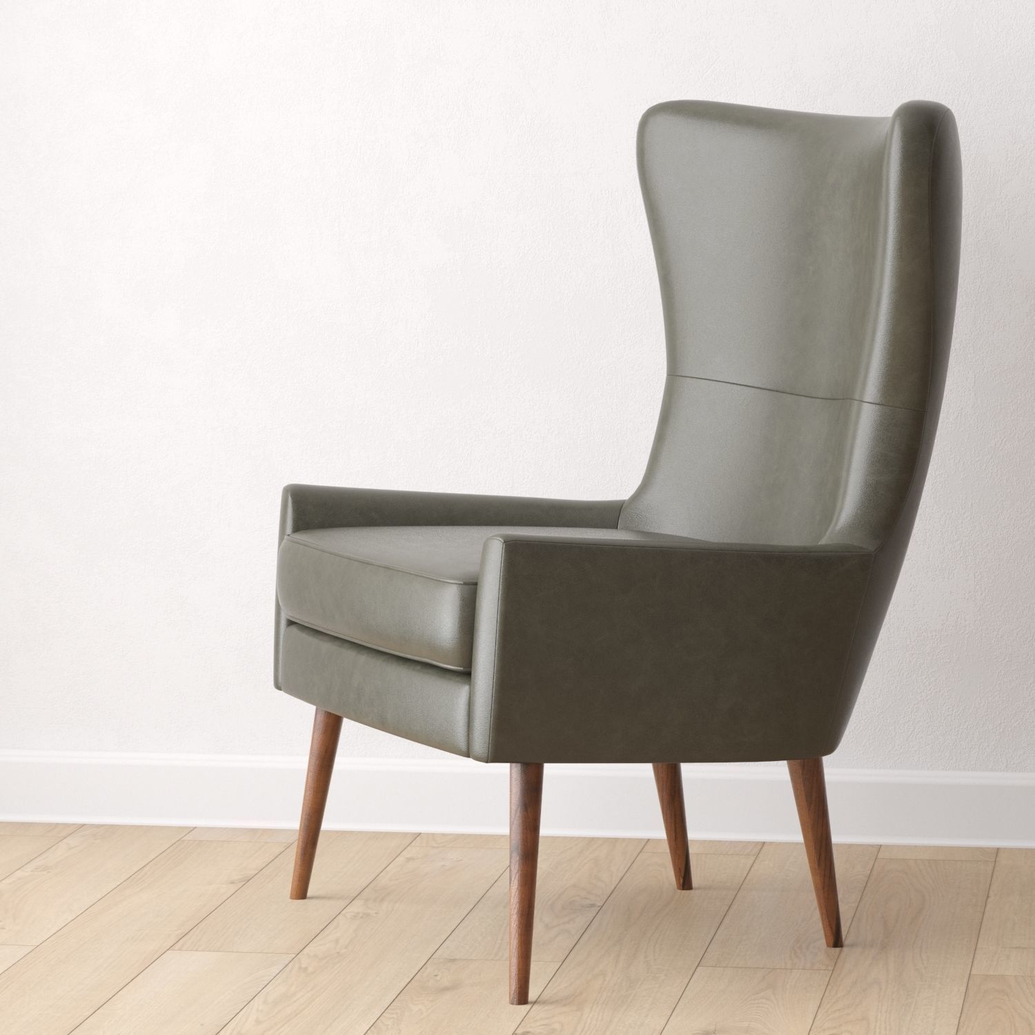 West Elm Erik Wing Chair 3D model_8