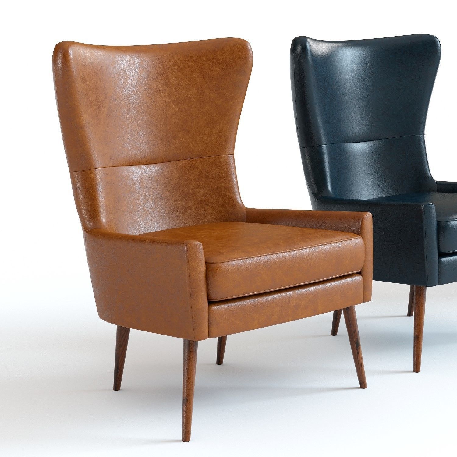 West Elm Erik Wing Chair 3D model_3